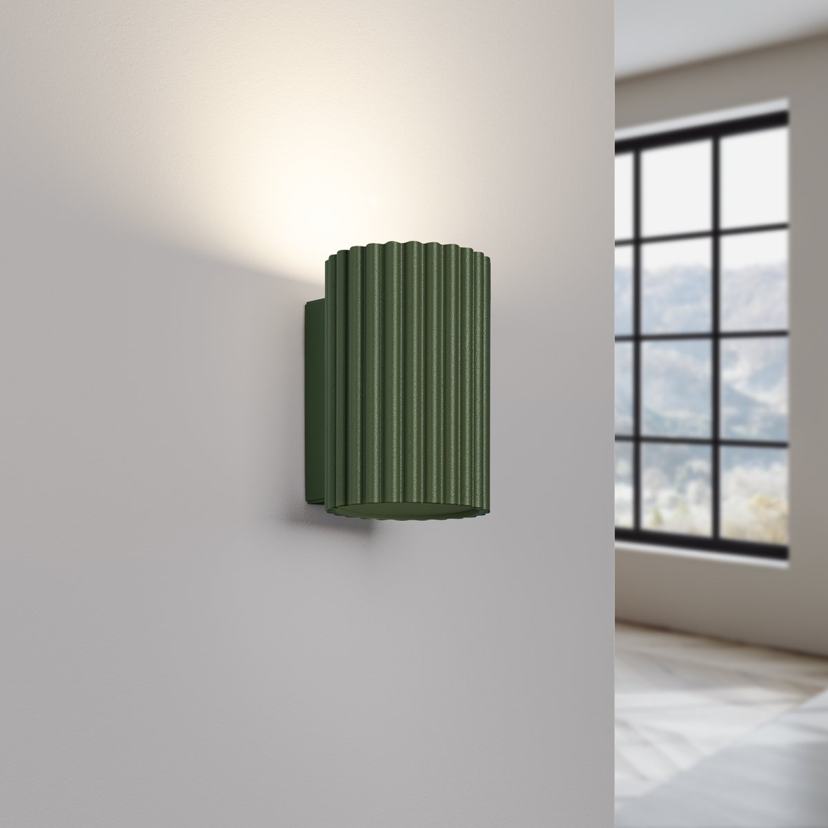 Applique Aluminium Vert Olive GU10 1 Karbon 10 vert, EDEN