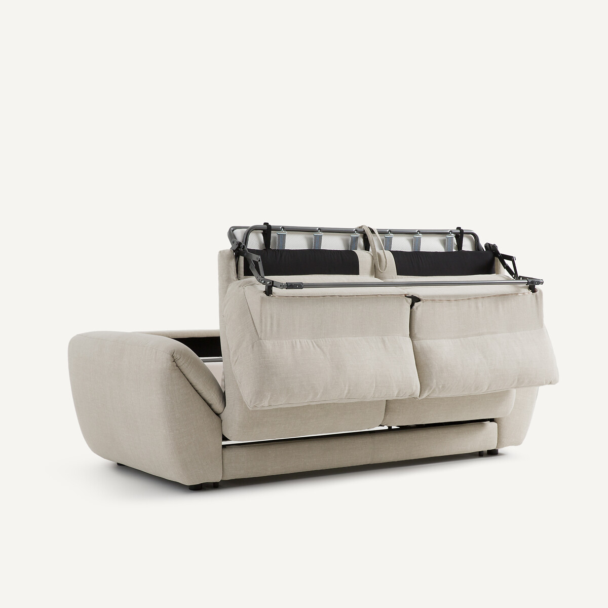 Divano-letto 3 posti in cotone/lino, Edgar beige, AM.PM