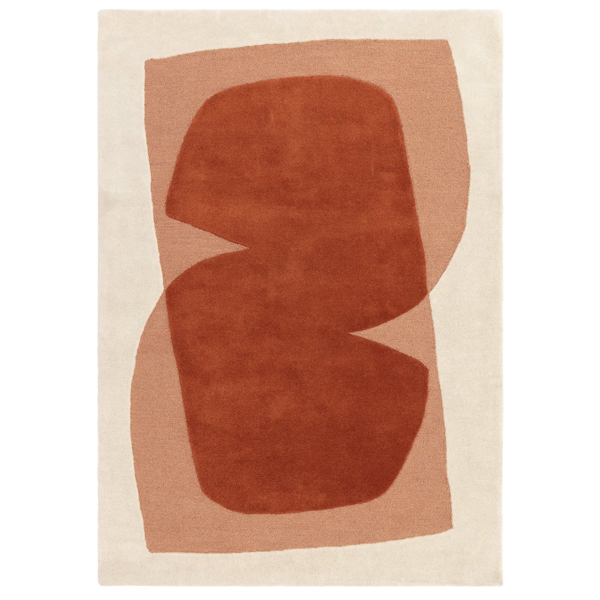 Tapis de salon et chambre en laine PENNY rouge, NOVATREND
