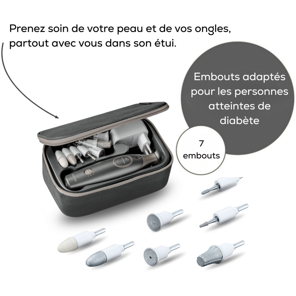 Kit manucure manicure / pedicure MP 1 R couleur unique, BEURER