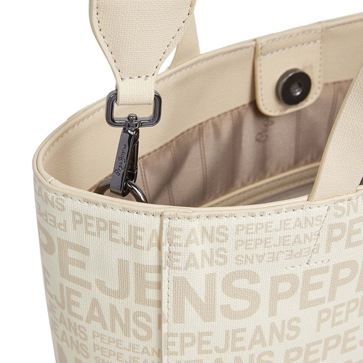 Sac Cabas Avec Logo blanc ivoire, PEPE JEANS