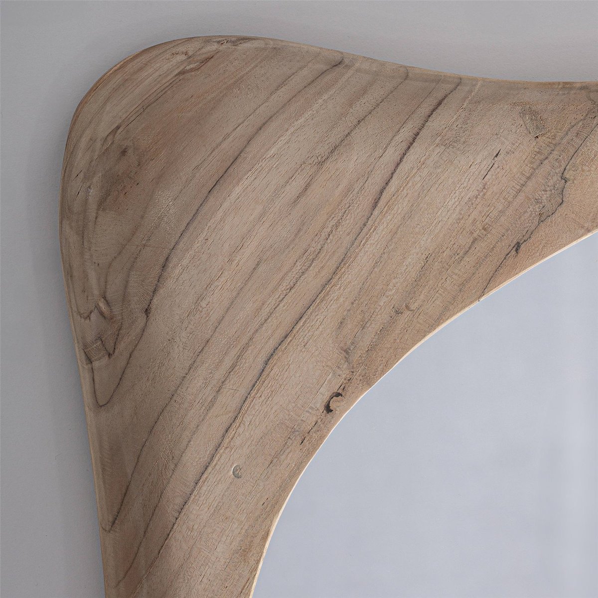 Miroir organique en teck collection humble brun naturel, RECOLLECTION