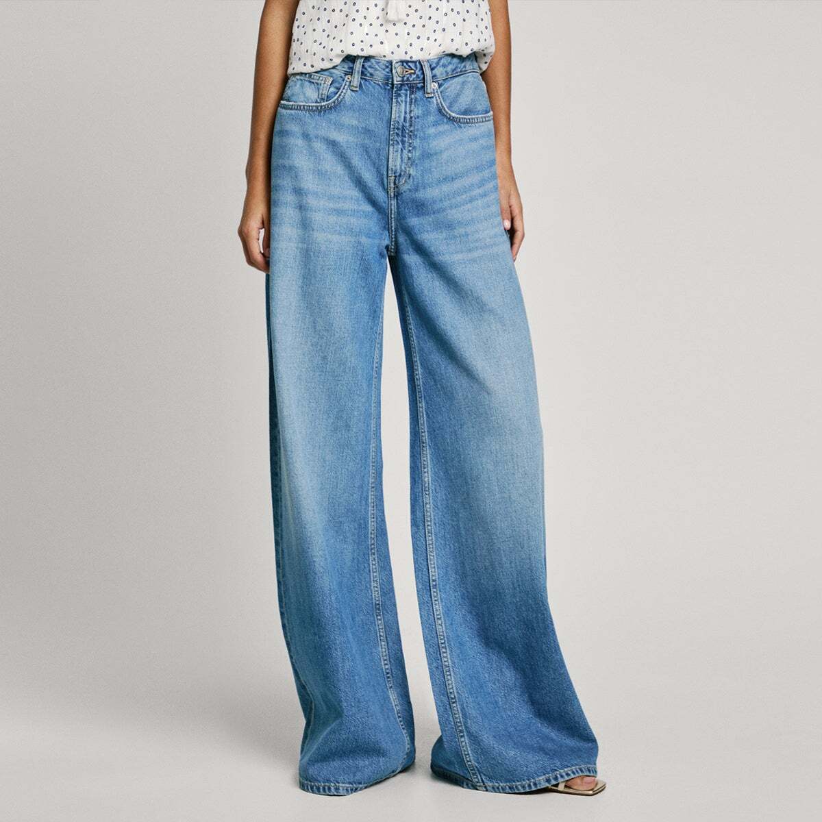 Jean Coupe Large, Taille Moyenne 11.5oz blue rigid denim, PEPE JEANS