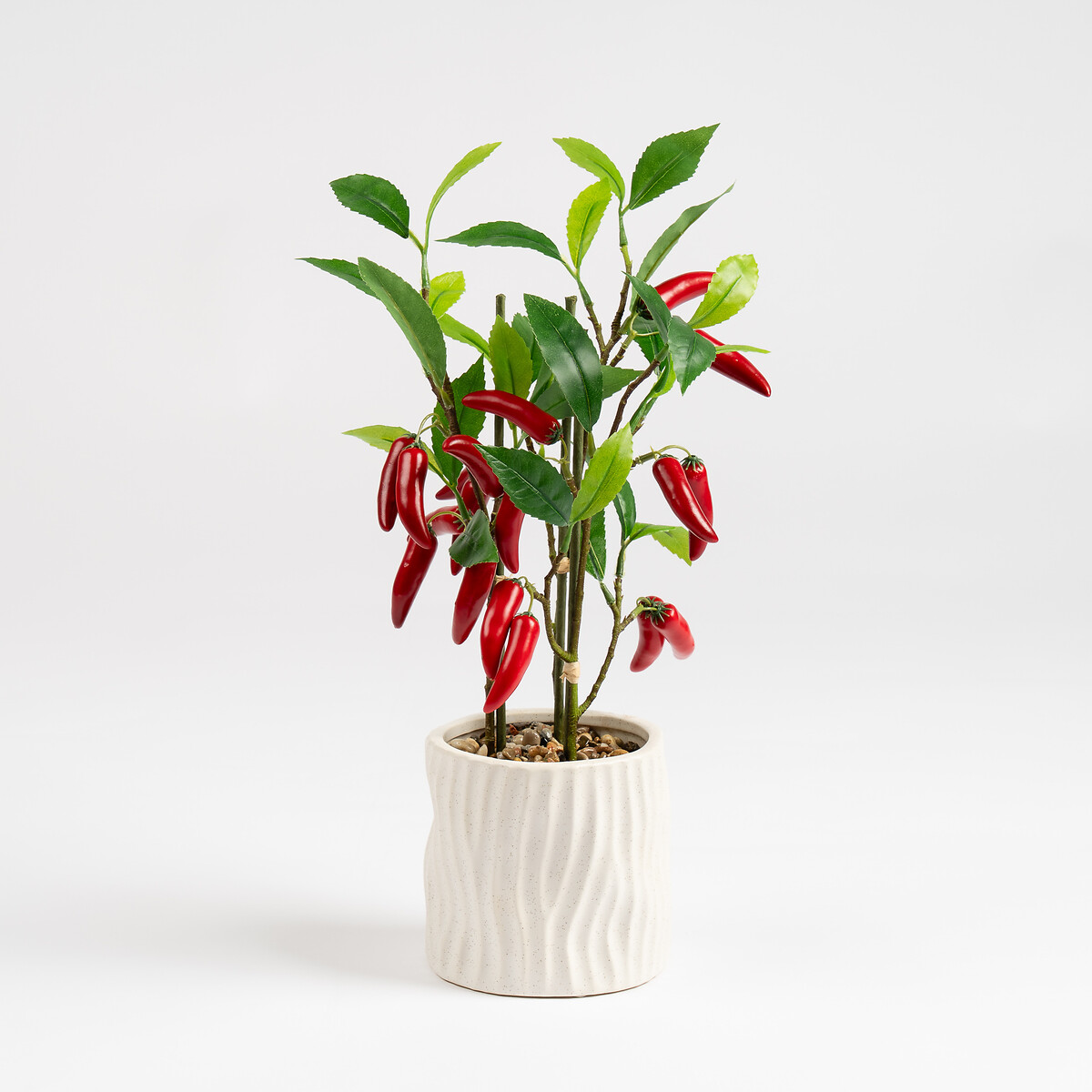 49cm Artificial Chilli Plant in Ceramic Pot red, SO'HOME