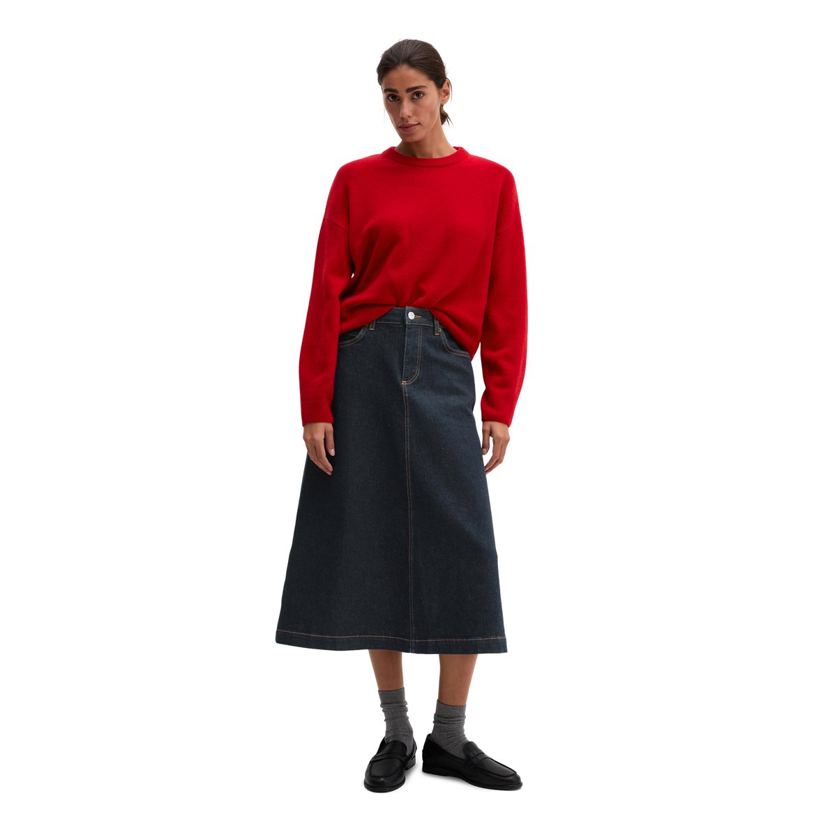 Pull ample en laine mérinos douce rouge, MARC O'POLO