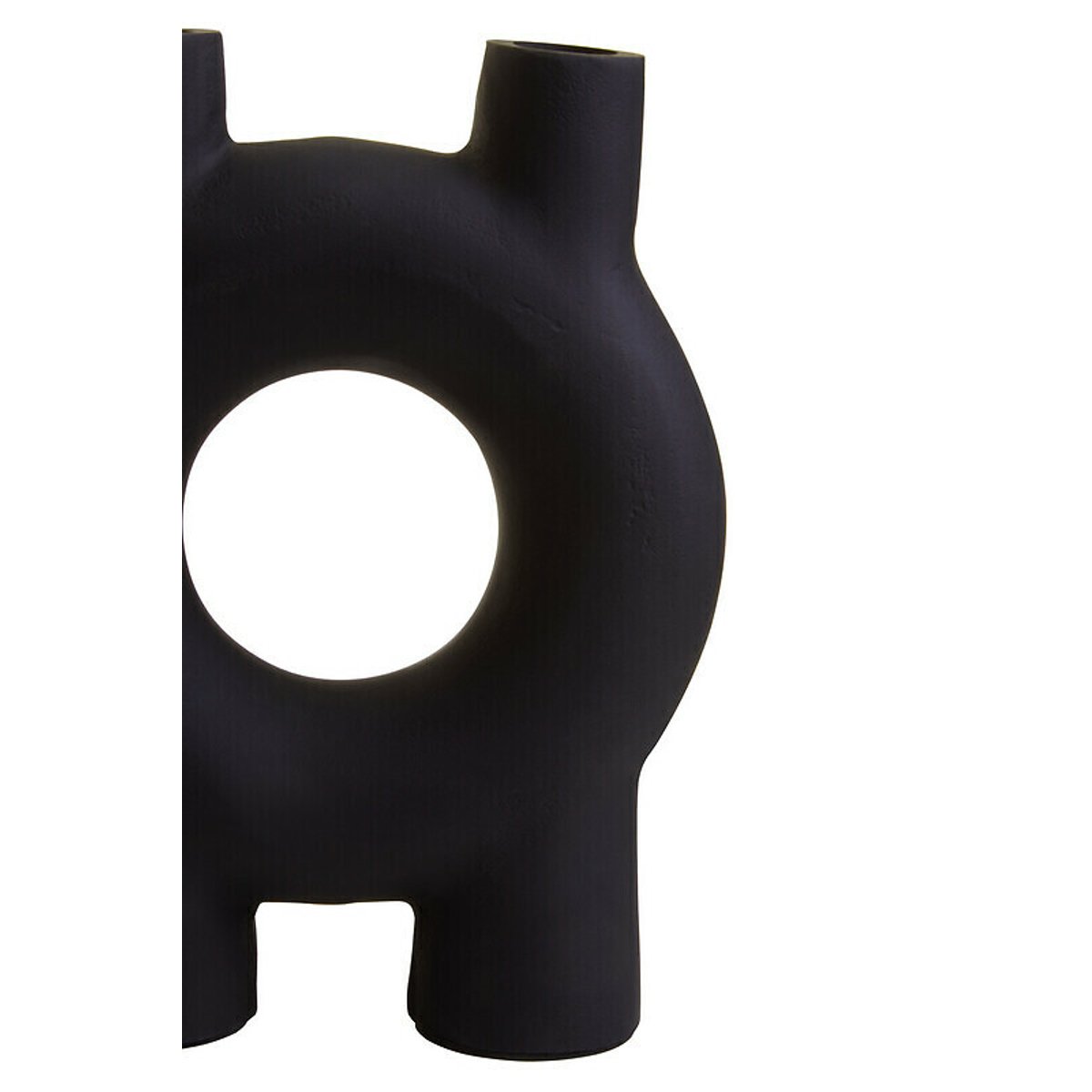 Small Abstract Candle Holder in Black black, FIFTY FIVE SOUTH