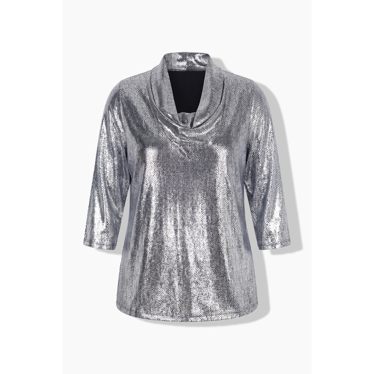 T-shirt coupe Classic à col bénitier argent, ULLA POPKEN