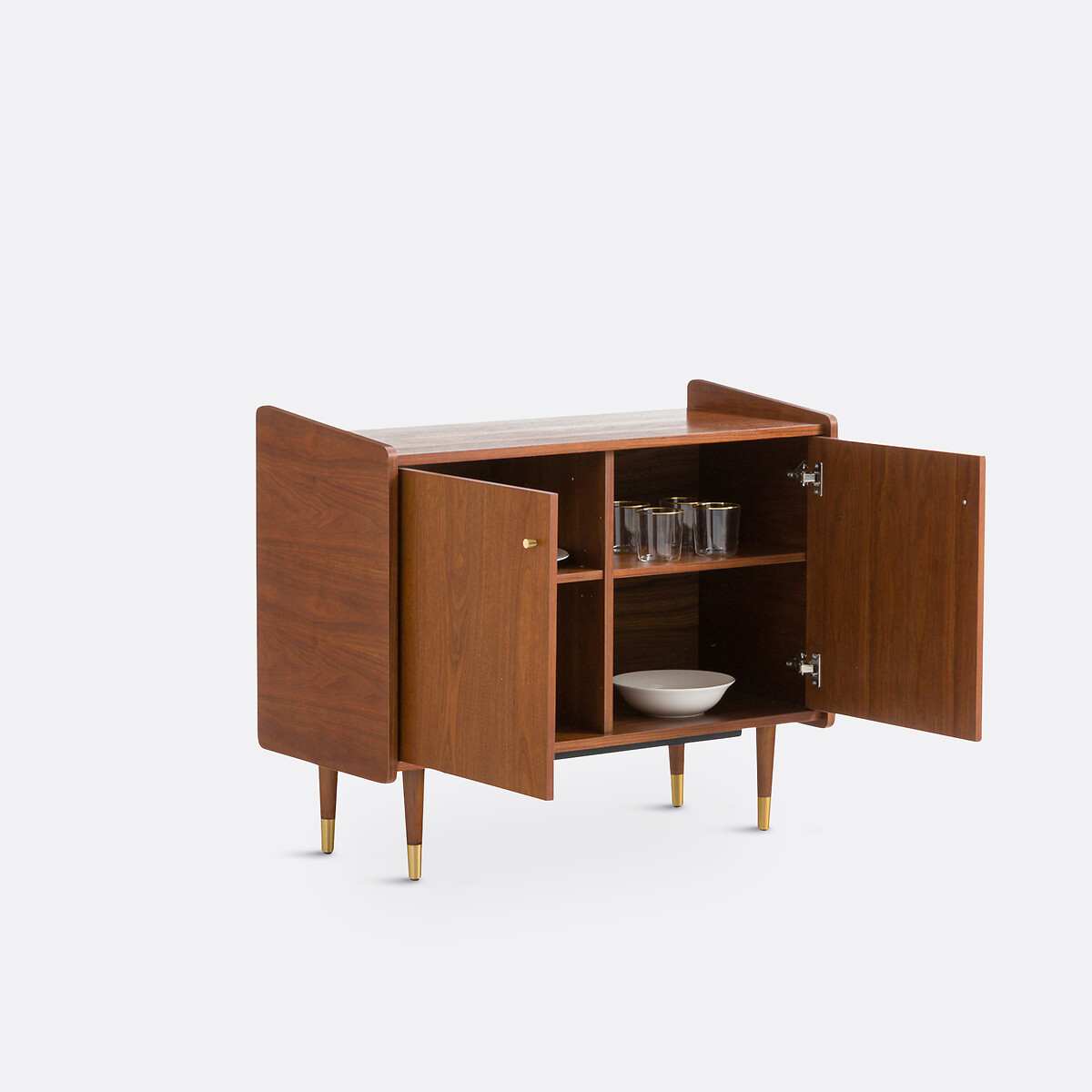 Petit buffet vintage plaqué noyer, Ronda noyer, LA REDOUTE INTERIEURS
