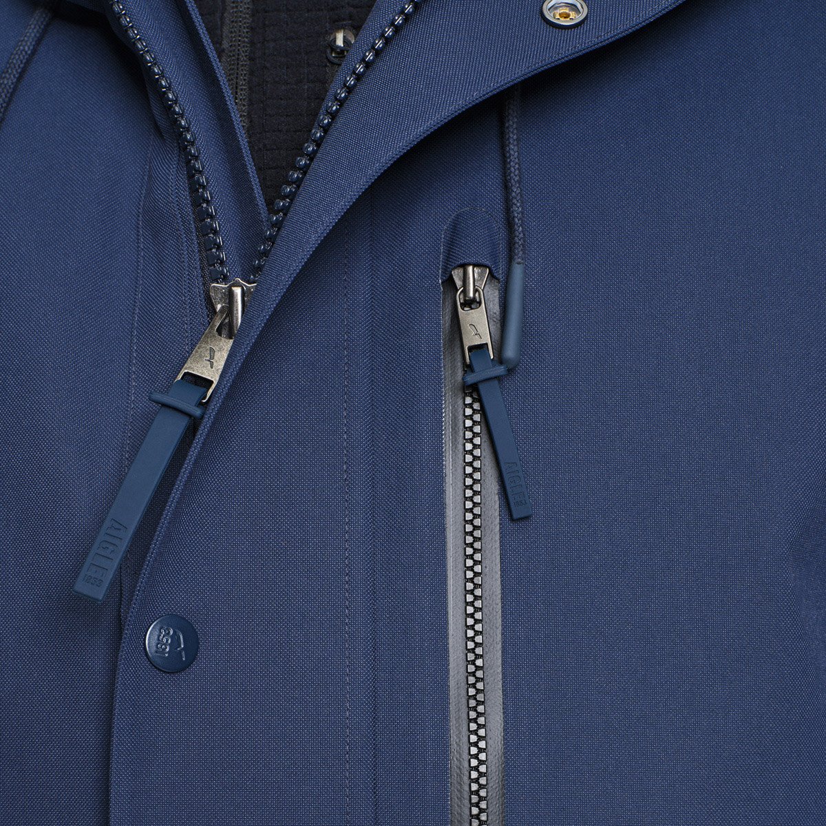 Longue parka d'hiver à poches multiples MTD bleu marine, AIGLE