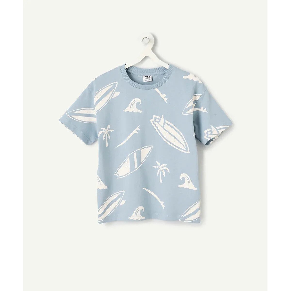 T-shirt manches courtes imprimé bleu ciel, TAPE A L'OEIL