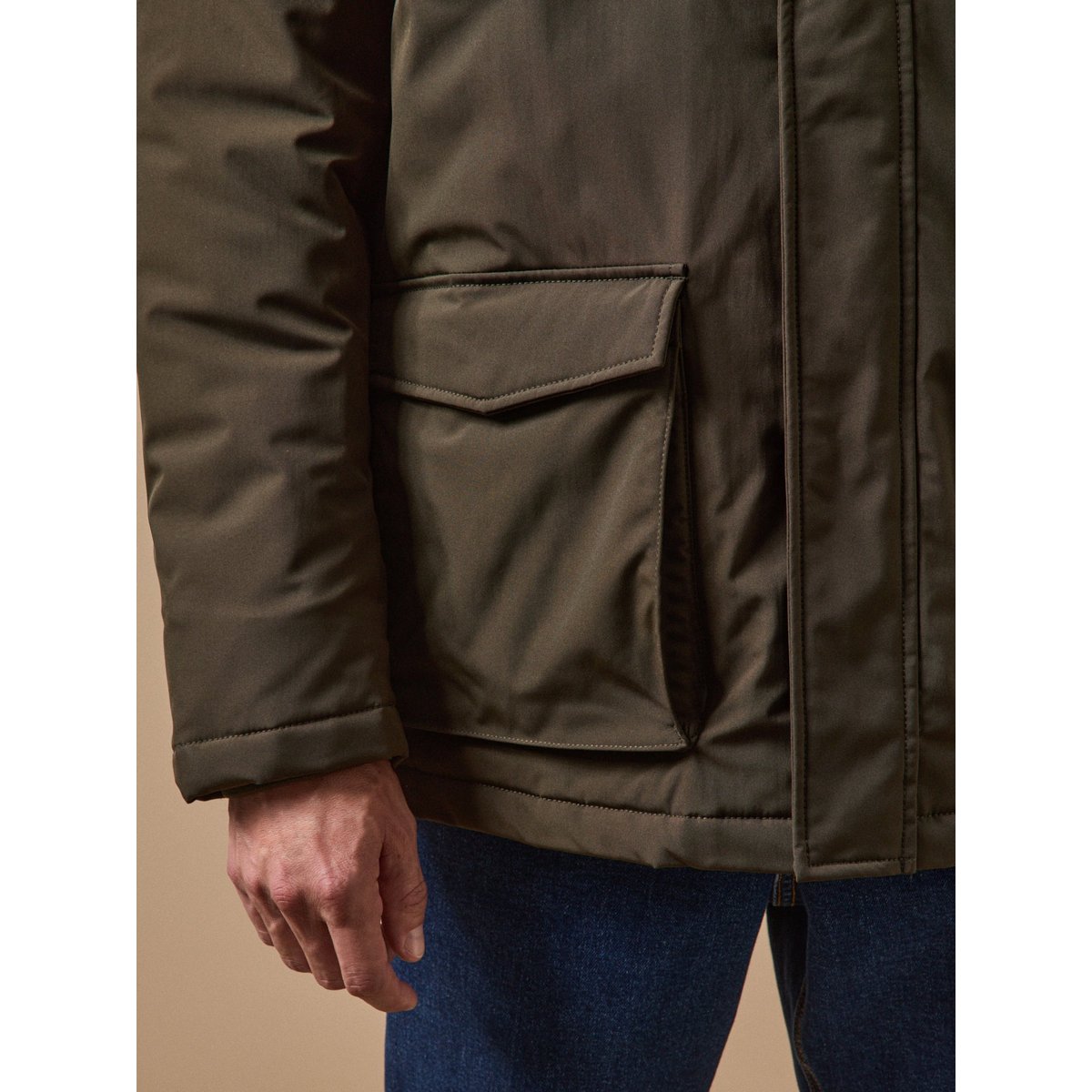 Parka courte kaki fonce, CYRILLUS