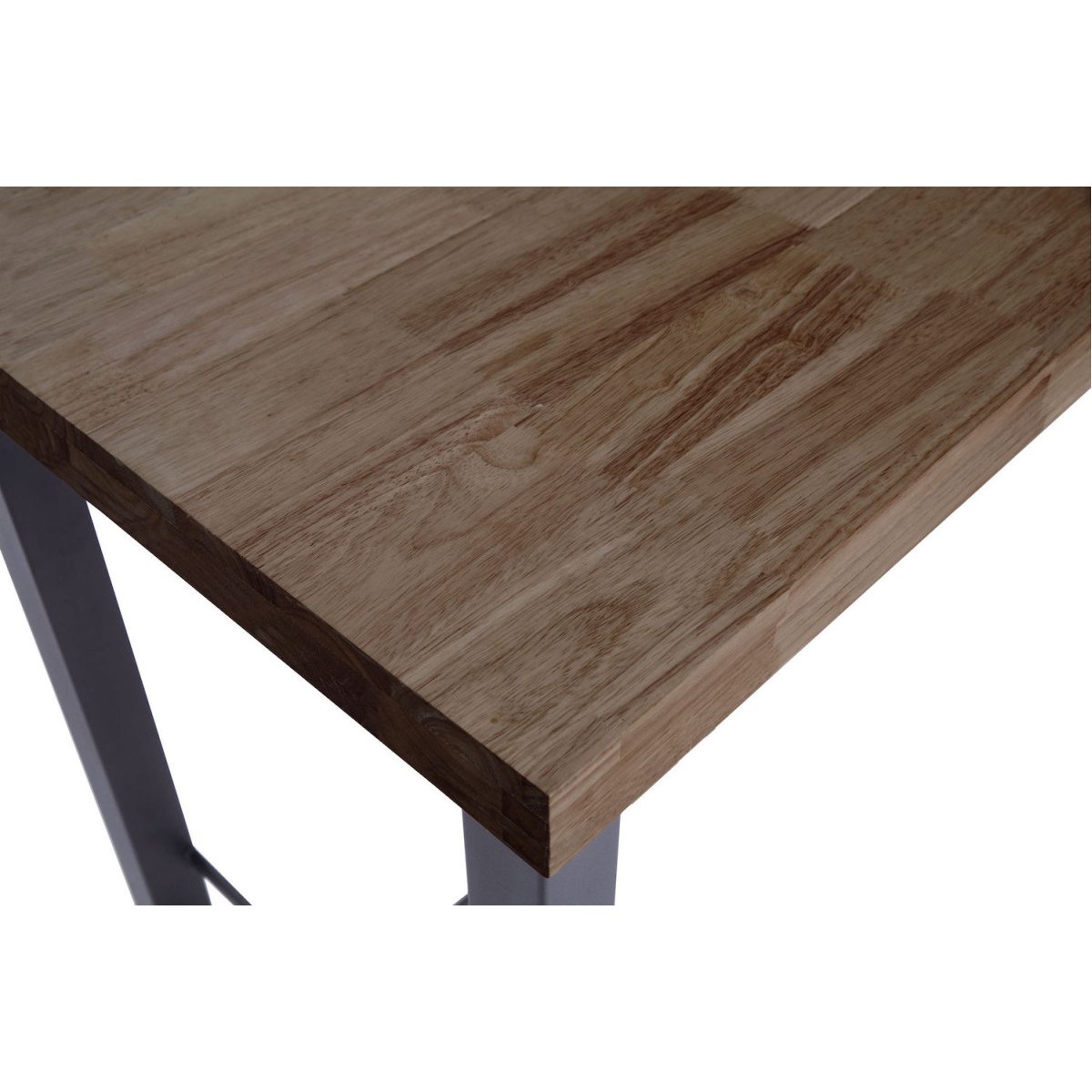 Table haute bois/acier - BODEGA marron, MATHI DESIGN