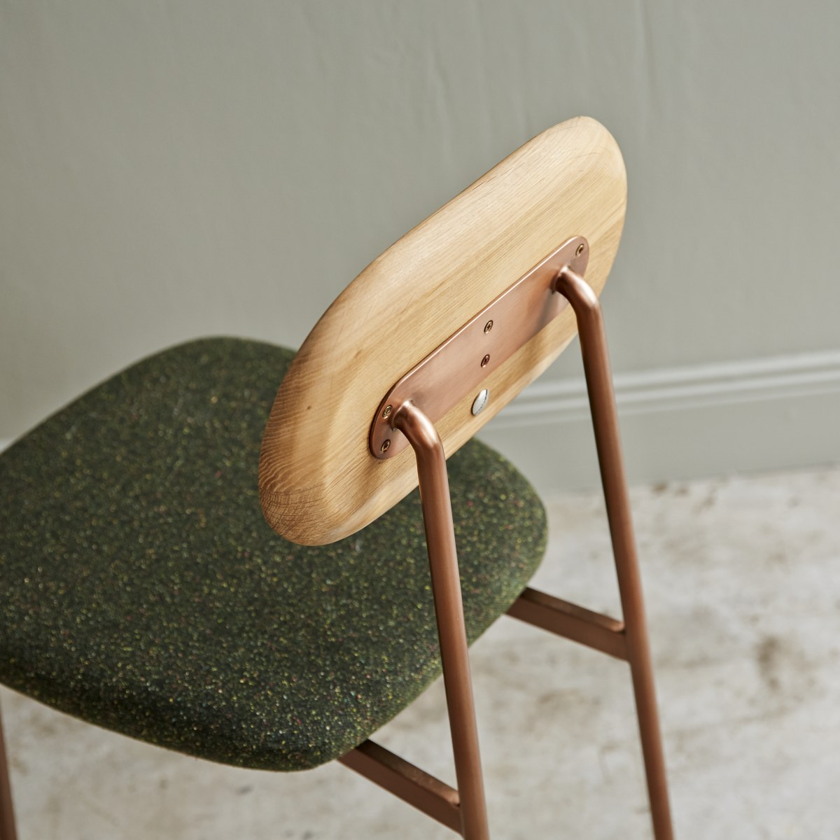 Chaise en Tissu massif, YUTAPI vert, TIKAMOON