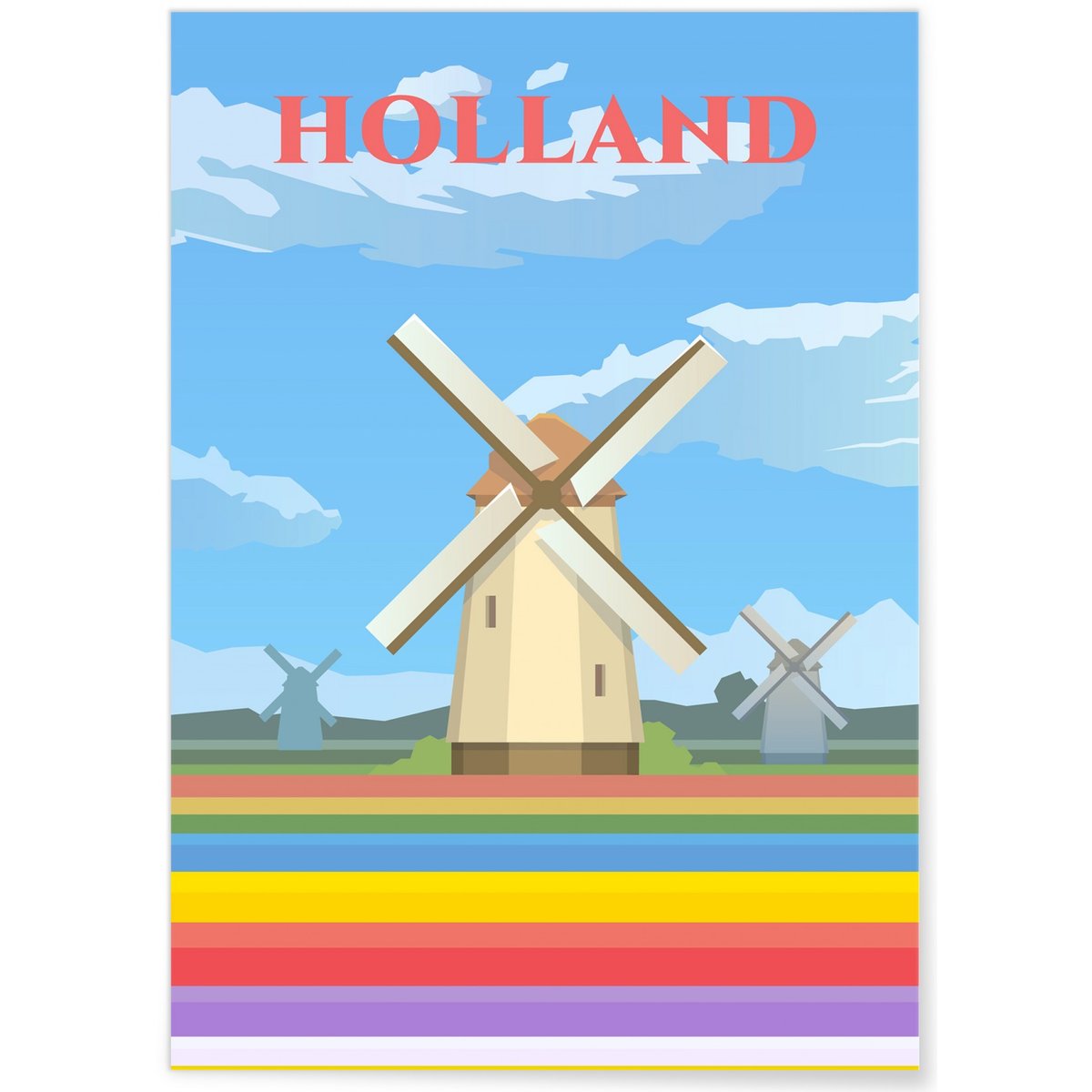 Affiche Hollande blanc, L'AFFICHERIE