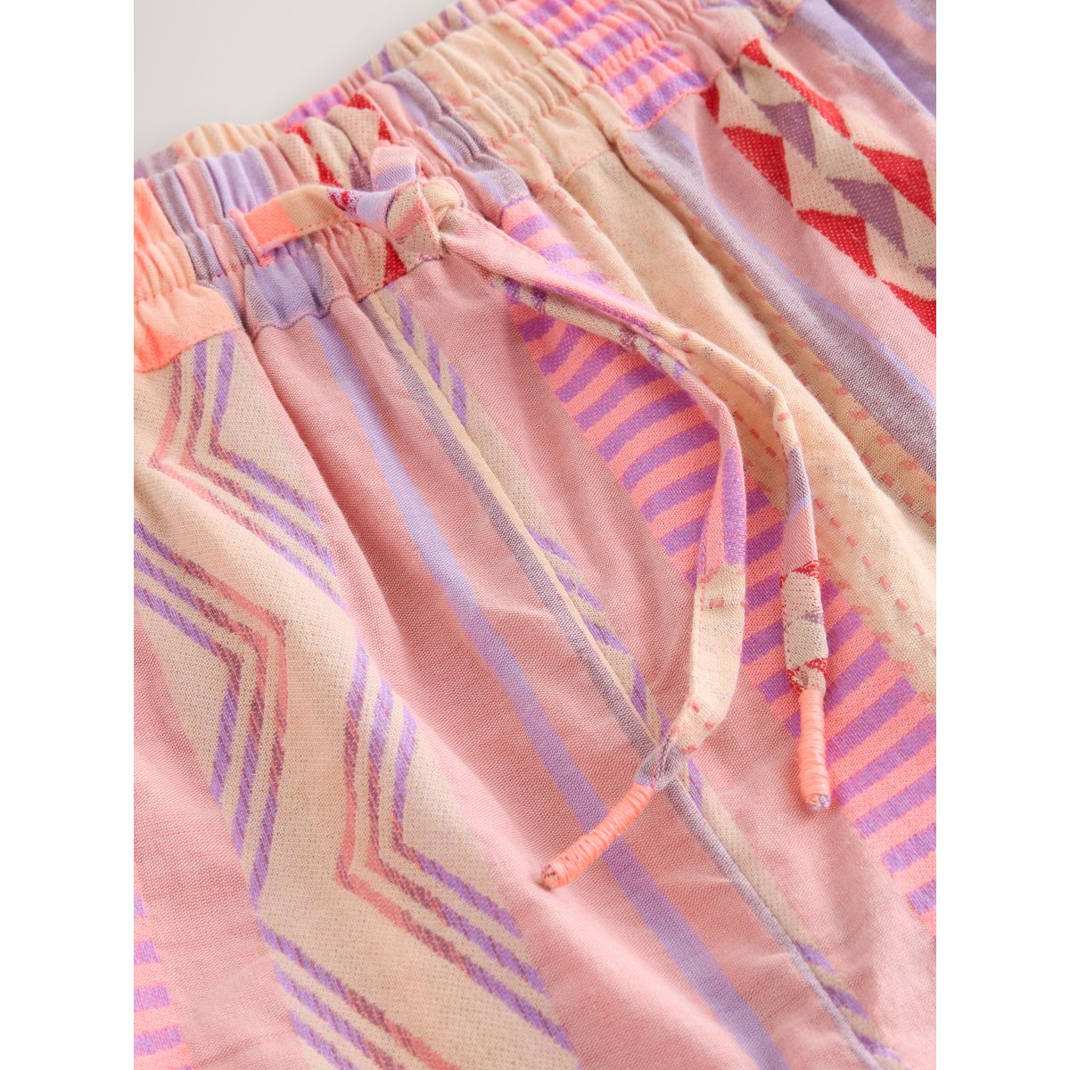Pantalon à enfiler motif ikat rose, NEXT