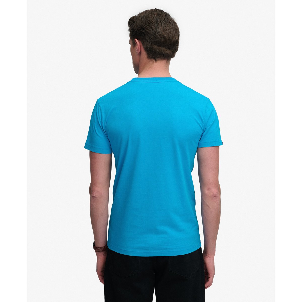 T-shirt Néon Logo Essential Brodé bleu atomique, SUPERDRY