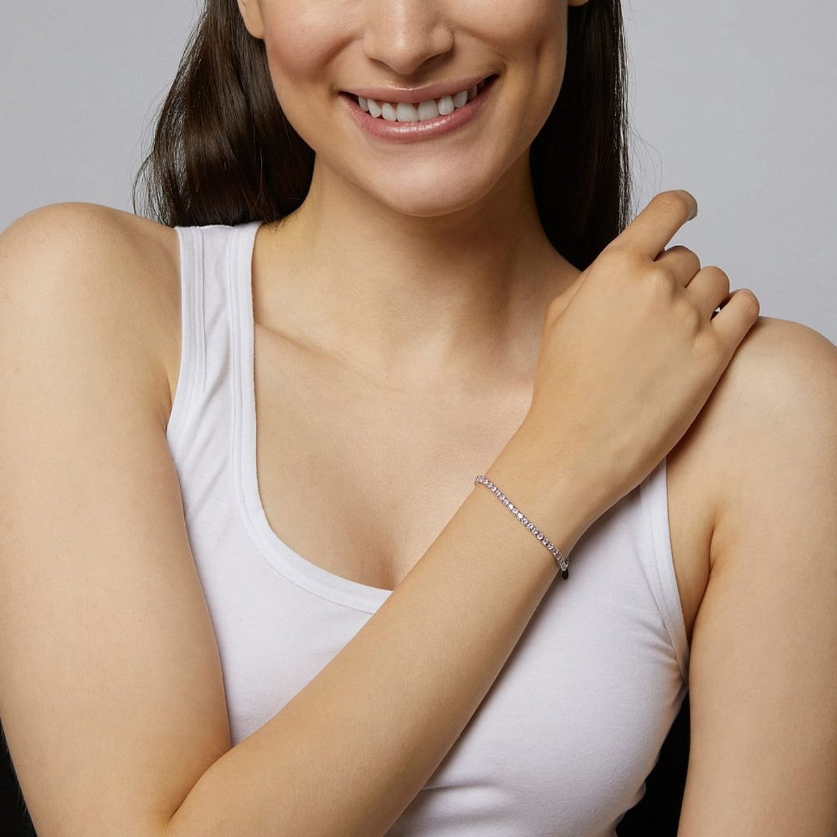 Bracelets en Argent/oxyde de zirconium De Zirconium et Oxyde de zirconium argent rosé, CLEOR