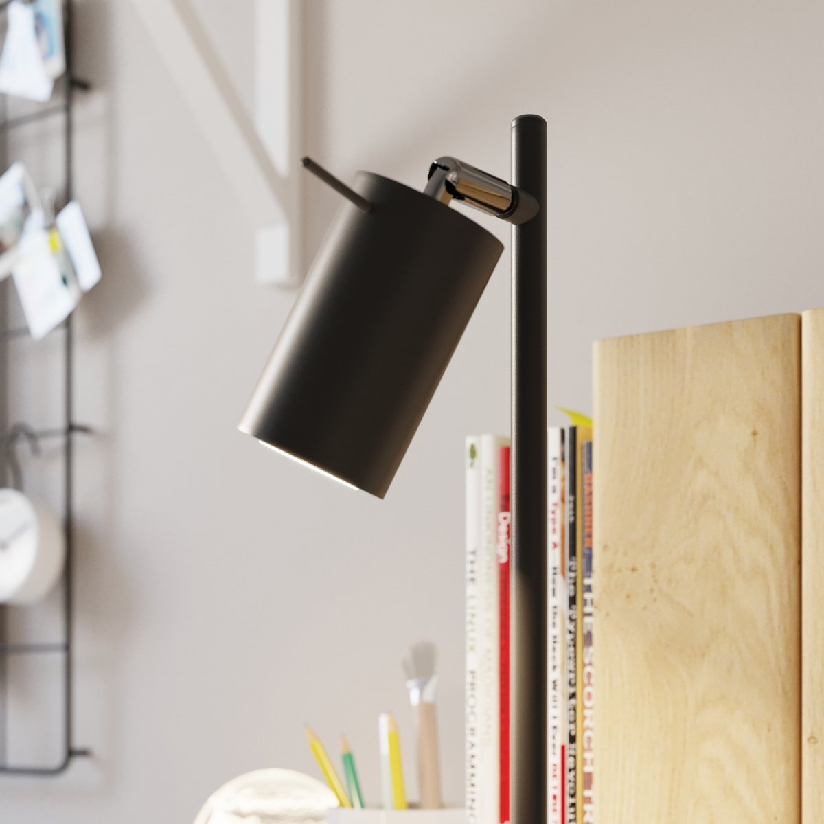 Lampe à poser Acier Noir GU10 1 Ring noir, EDEN