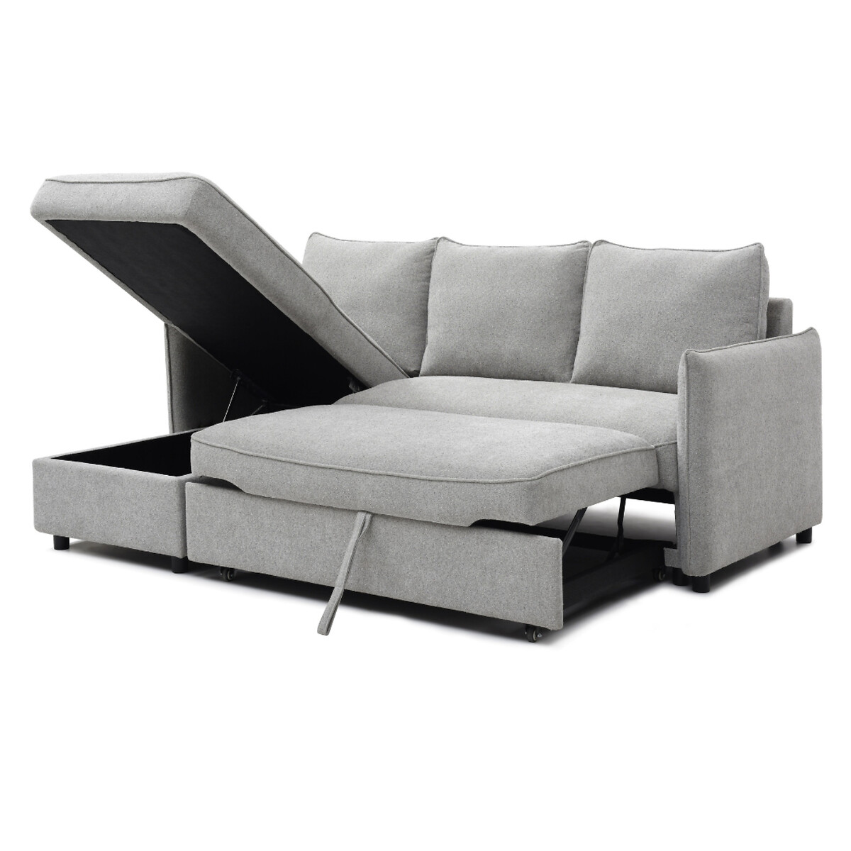 Beatrice Boucle Corner Pop Up Sofa Bed grey, SO'HOME