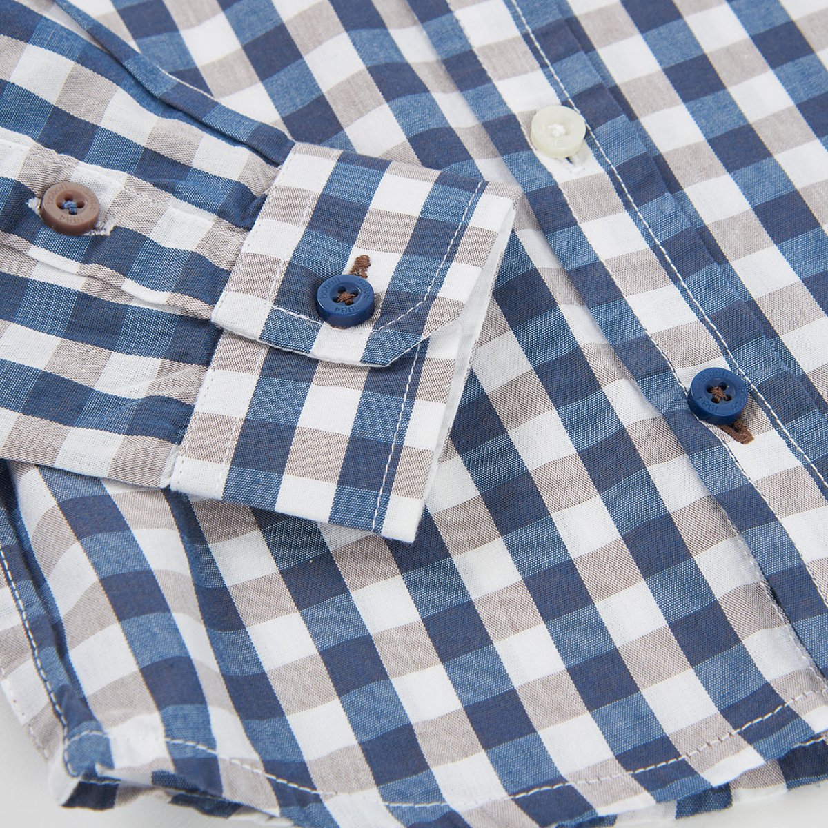 Chemise garçon popeline à carreaux multicolore, BOBOLI