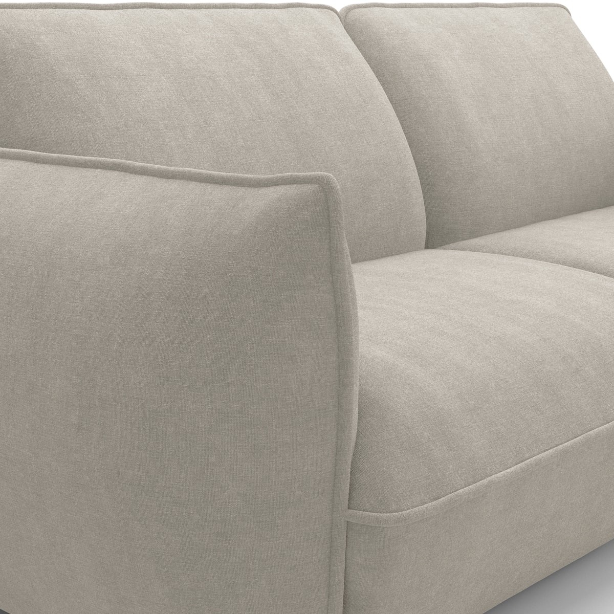 Canapé 3 places en tissu chenille - LIDIA beige, HOMIFAB
