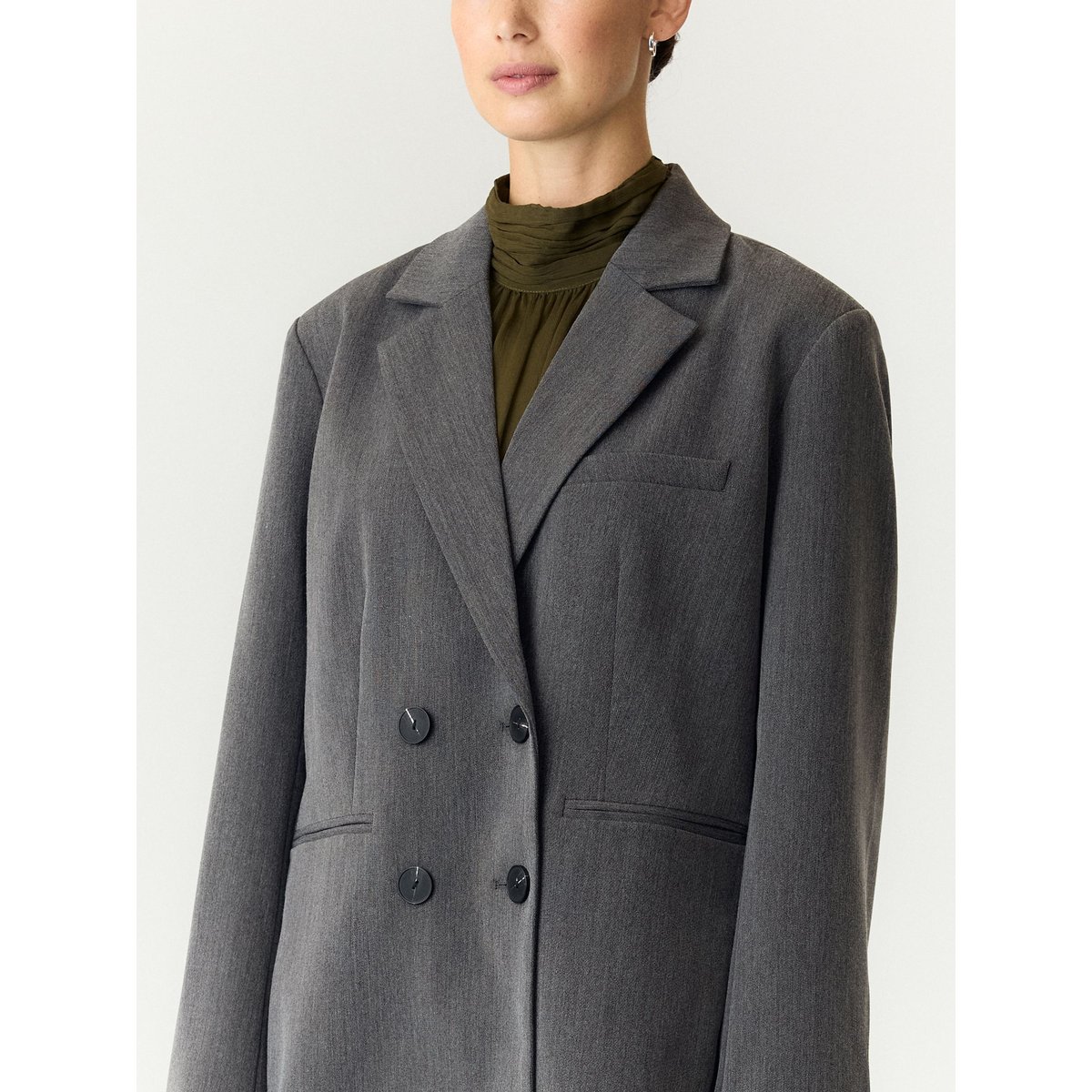 Blazer dark grey melange, YAS