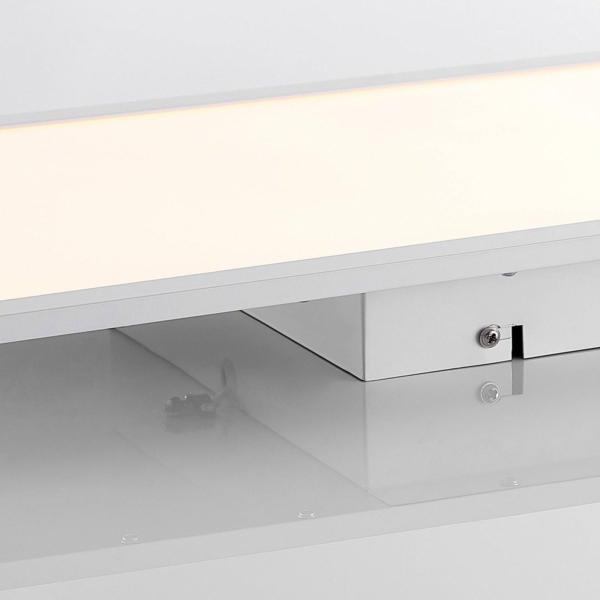 Plafonnier en aluminium moderneLED, Quais blanc, LINDBY