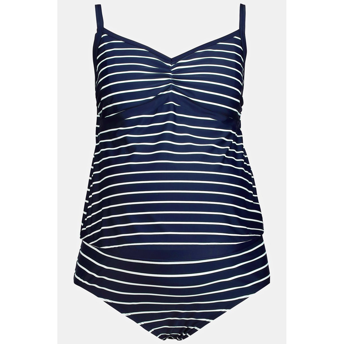 Tankini Bellieva, rayures, fronces marine, ULLA POPKEN
