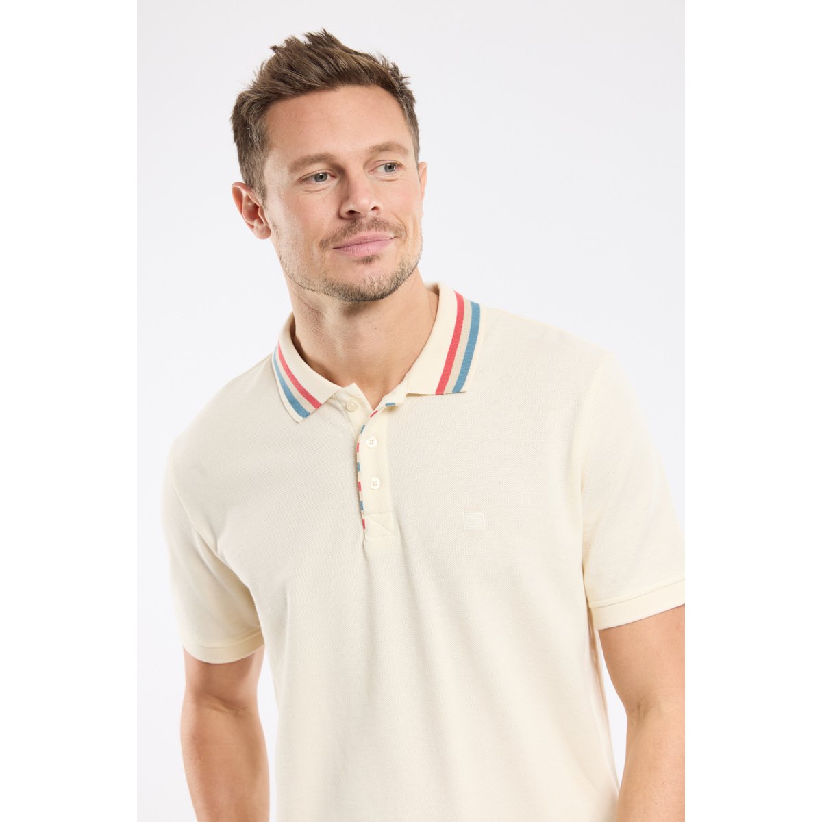 Polo manches courtes en coton nature, ARMOR-LUX