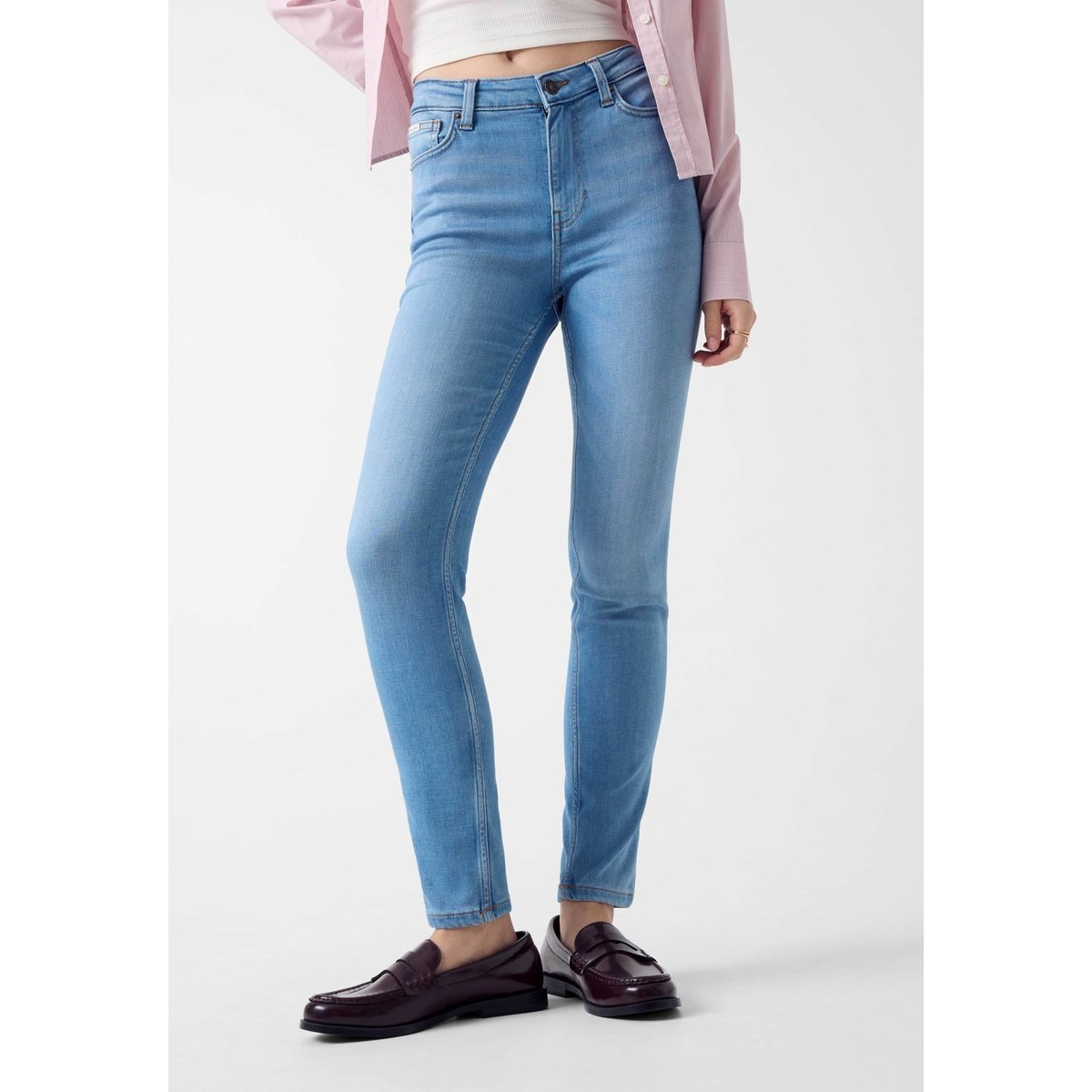 Jean Skinny Taille Haute G05 bleu ciel, GUESS JEANS