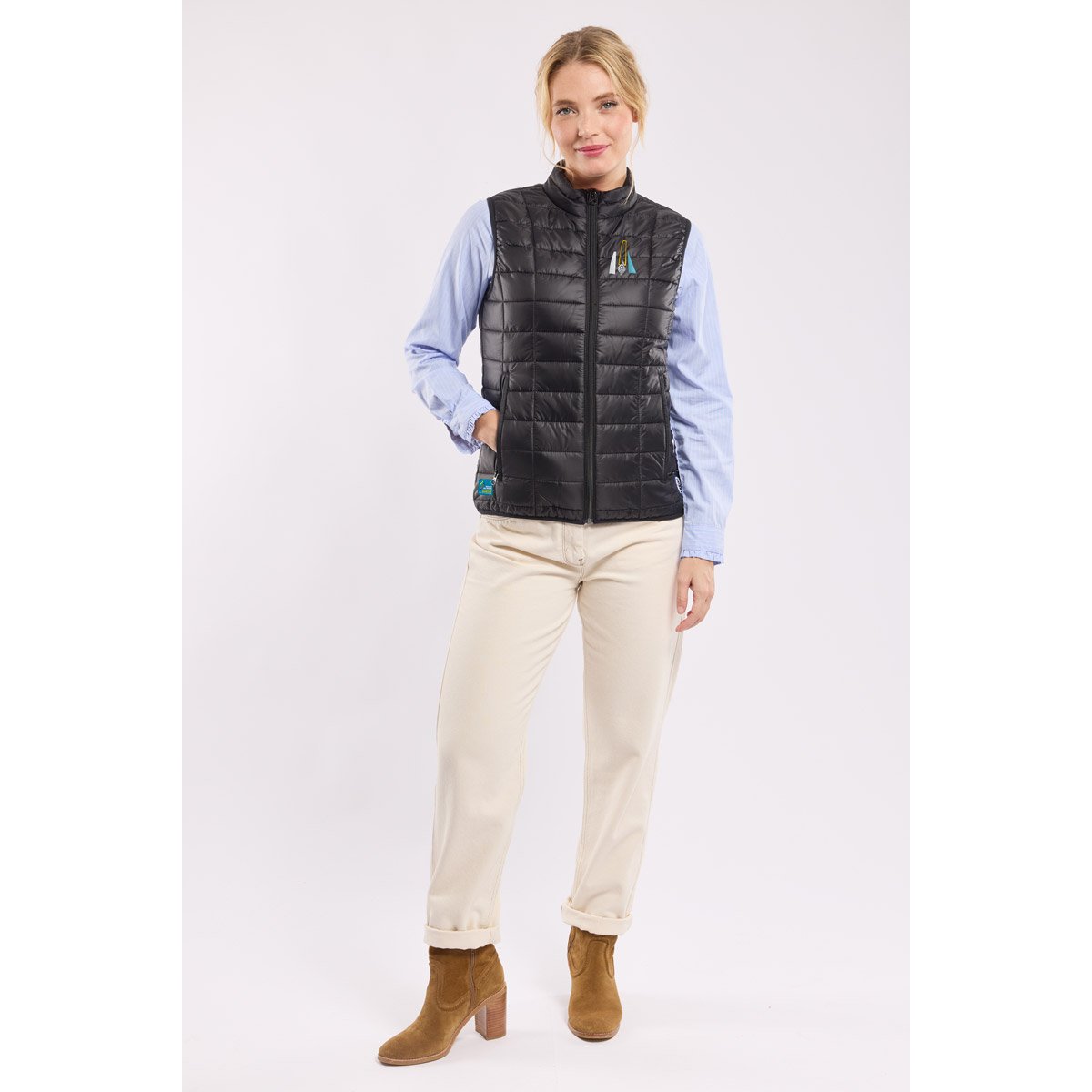 Doudoune sans manche en ROUTE DU RHUM noir, ARMOR-LUX