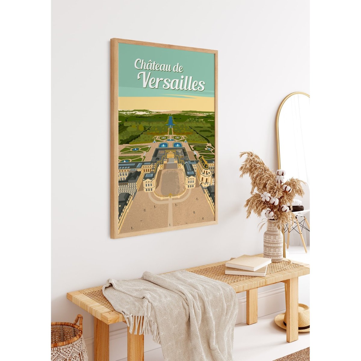 Affiche Château de Versailles blanc, L'AFFICHERIE