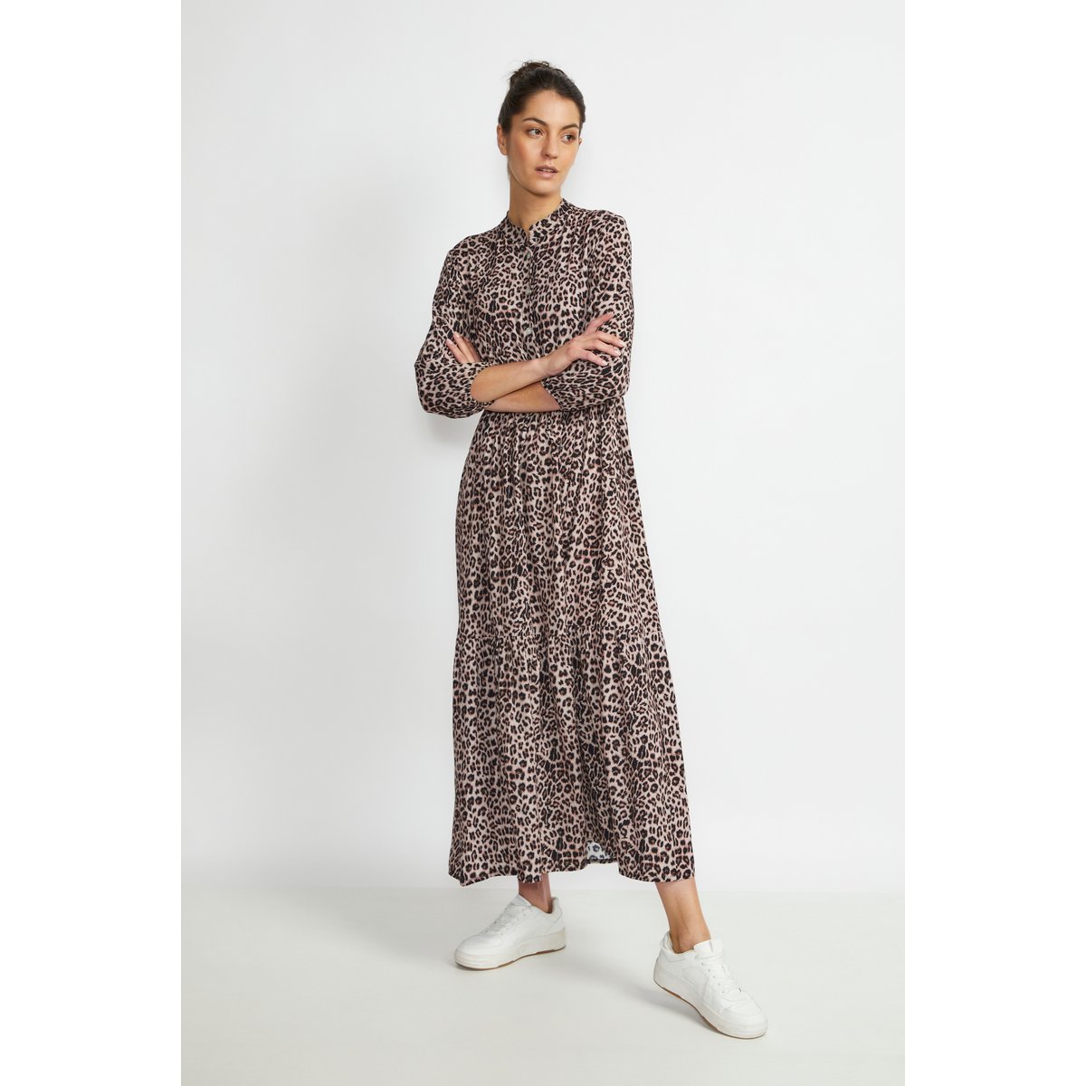 Robe marron amimalier, CREAM