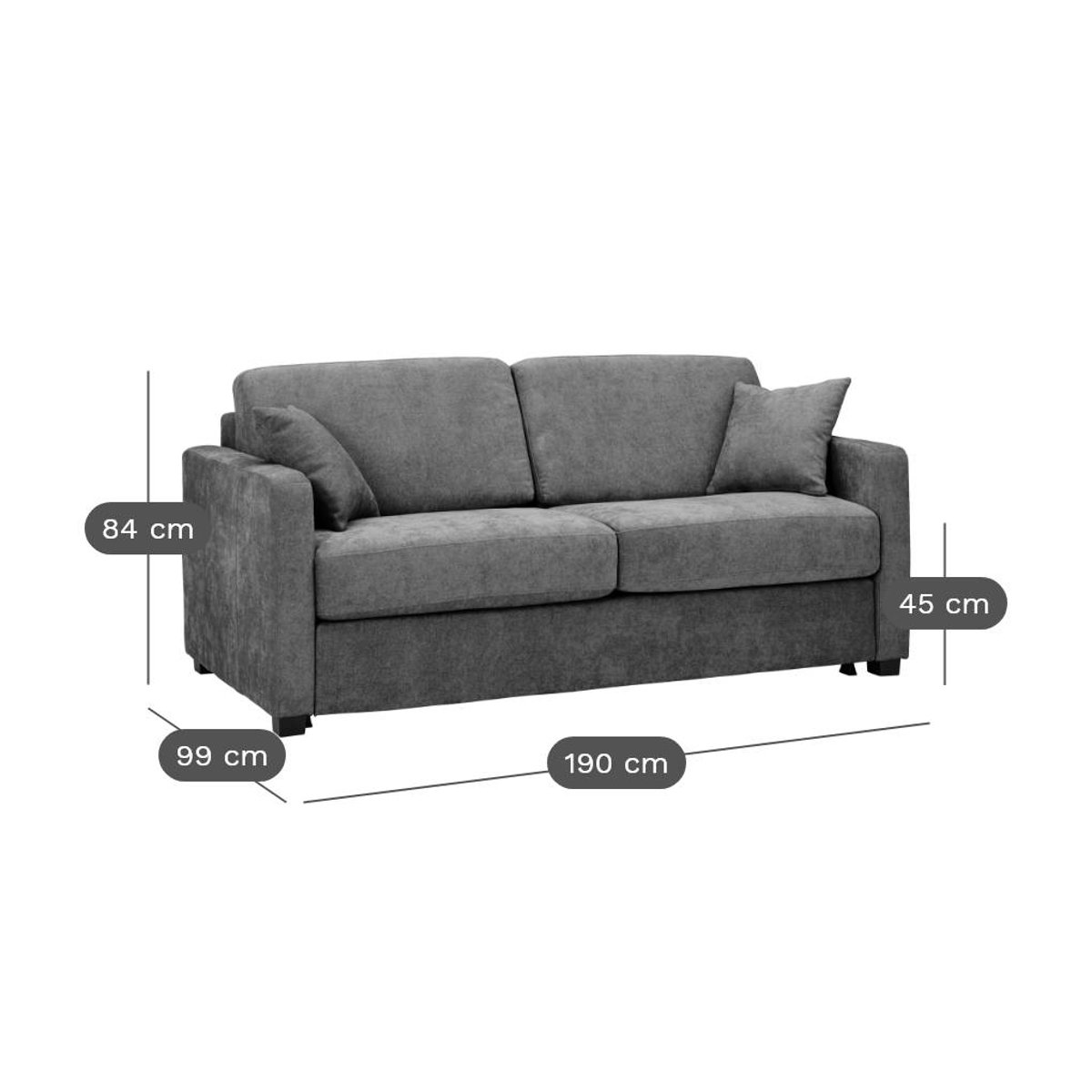 Canapé convertible tissu - PARME naturel, CAMIF