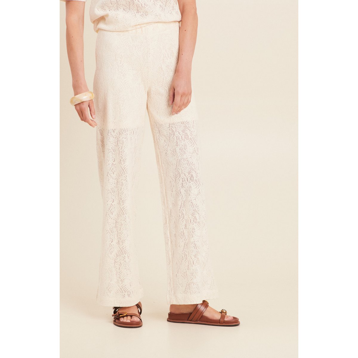 Pantalon crochet femme ecru, BREAL
