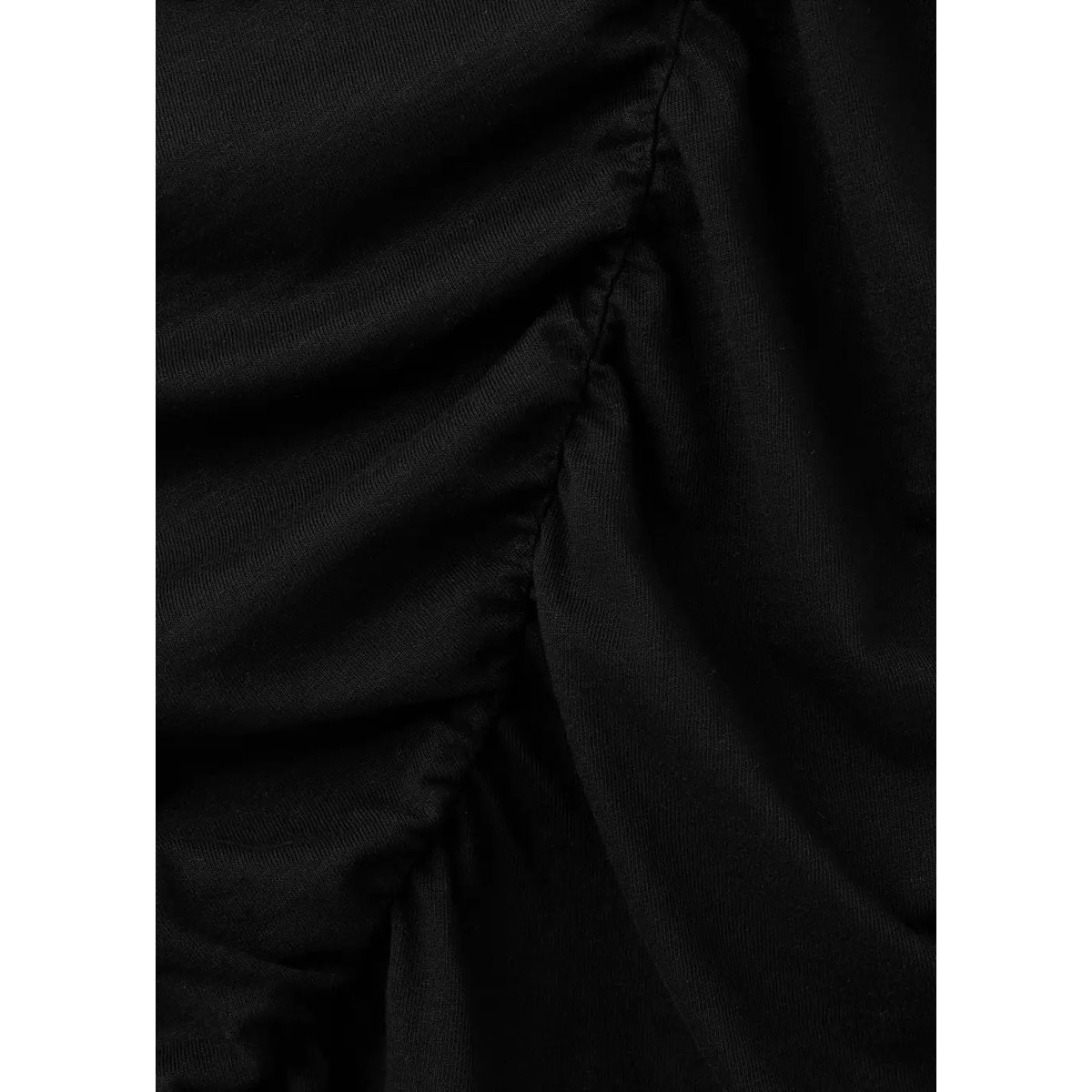 T-shirt coton drapé noir, MANGO TEEN
