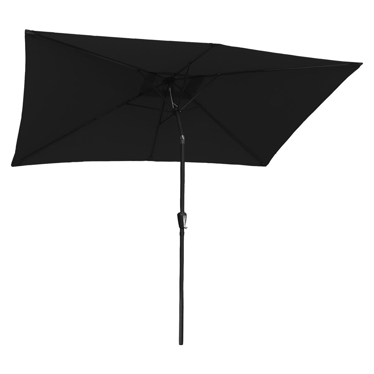 Parasol droit, rectangulaire, 2x3m, HAPUNA noir, HAPPY GARDEN