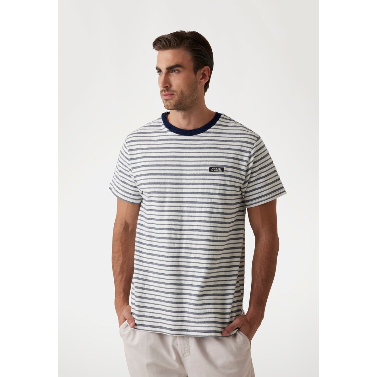 T shirt guess homme rayures verticales shop