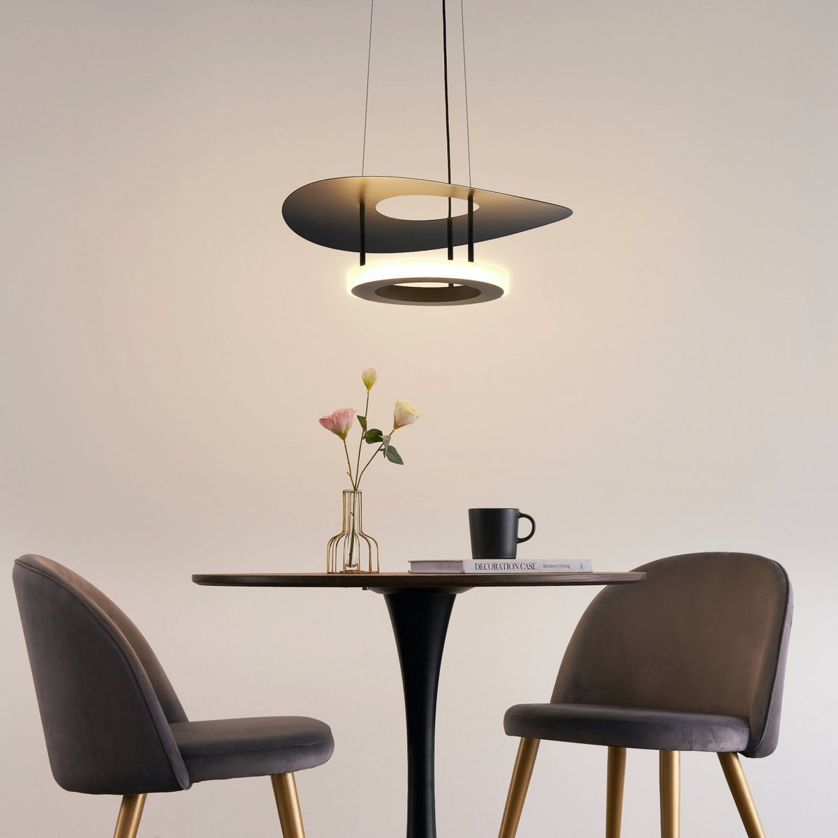 Suspension LED à Forme Aérienne - ONIL noir, KOSILUM