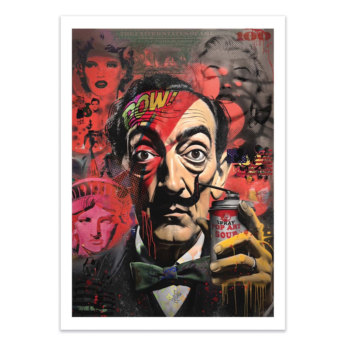 Affiche d'art - Dali go to the USA - Pablo Costa couleur unique, WALL EDITIONS