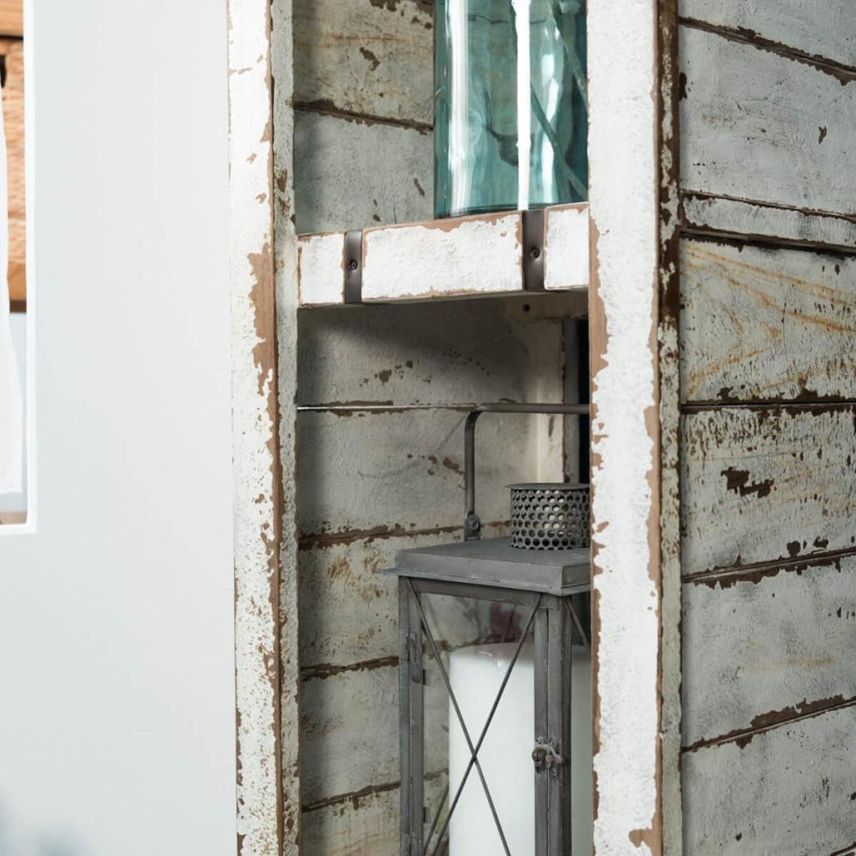 Colonne de en mindi rectangle 190 LOFT blanc, WANDA COLLECTION