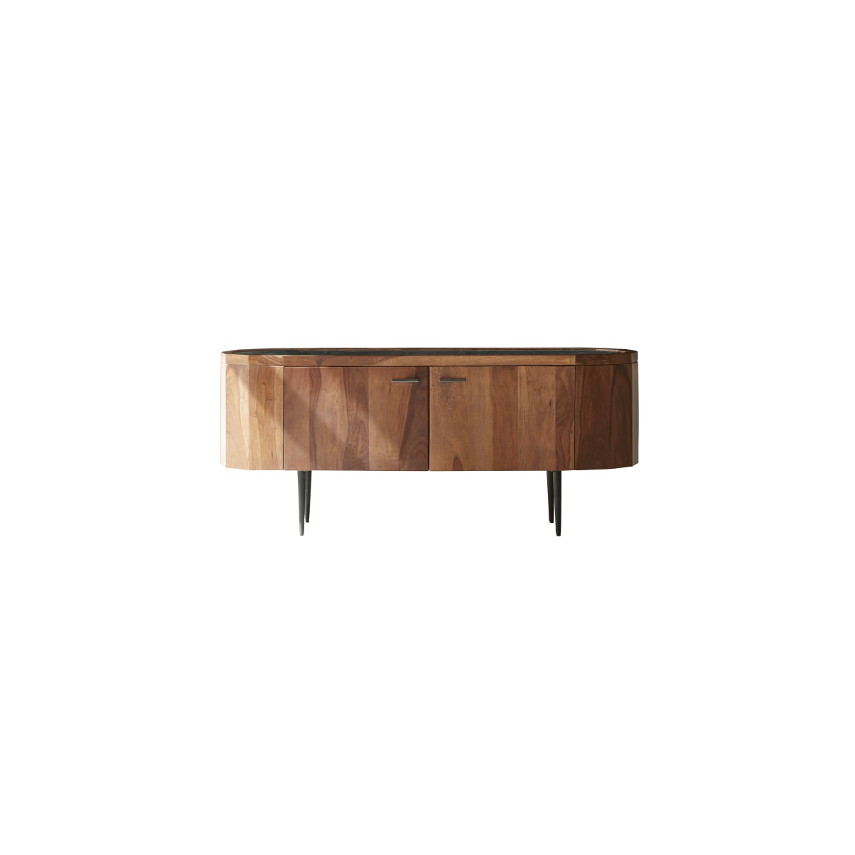 Meuble Hi-FI, TV en Palissandre massif, JADE marron, TIKAMOON