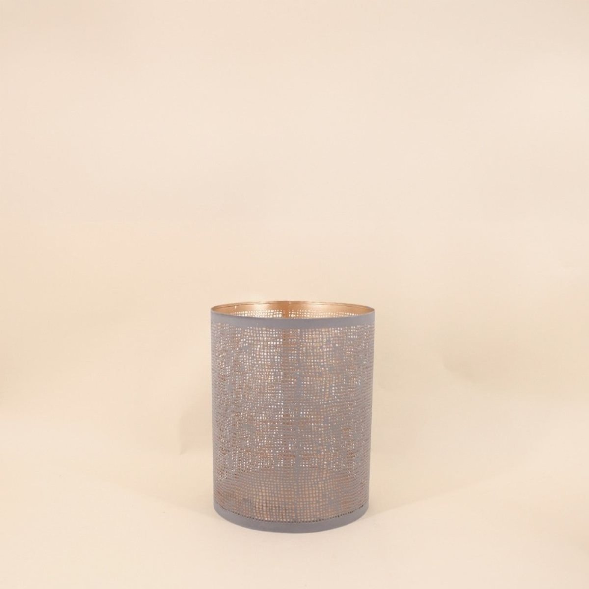 Lanterne perforée en métal 20x25cm doré, ORNAMI