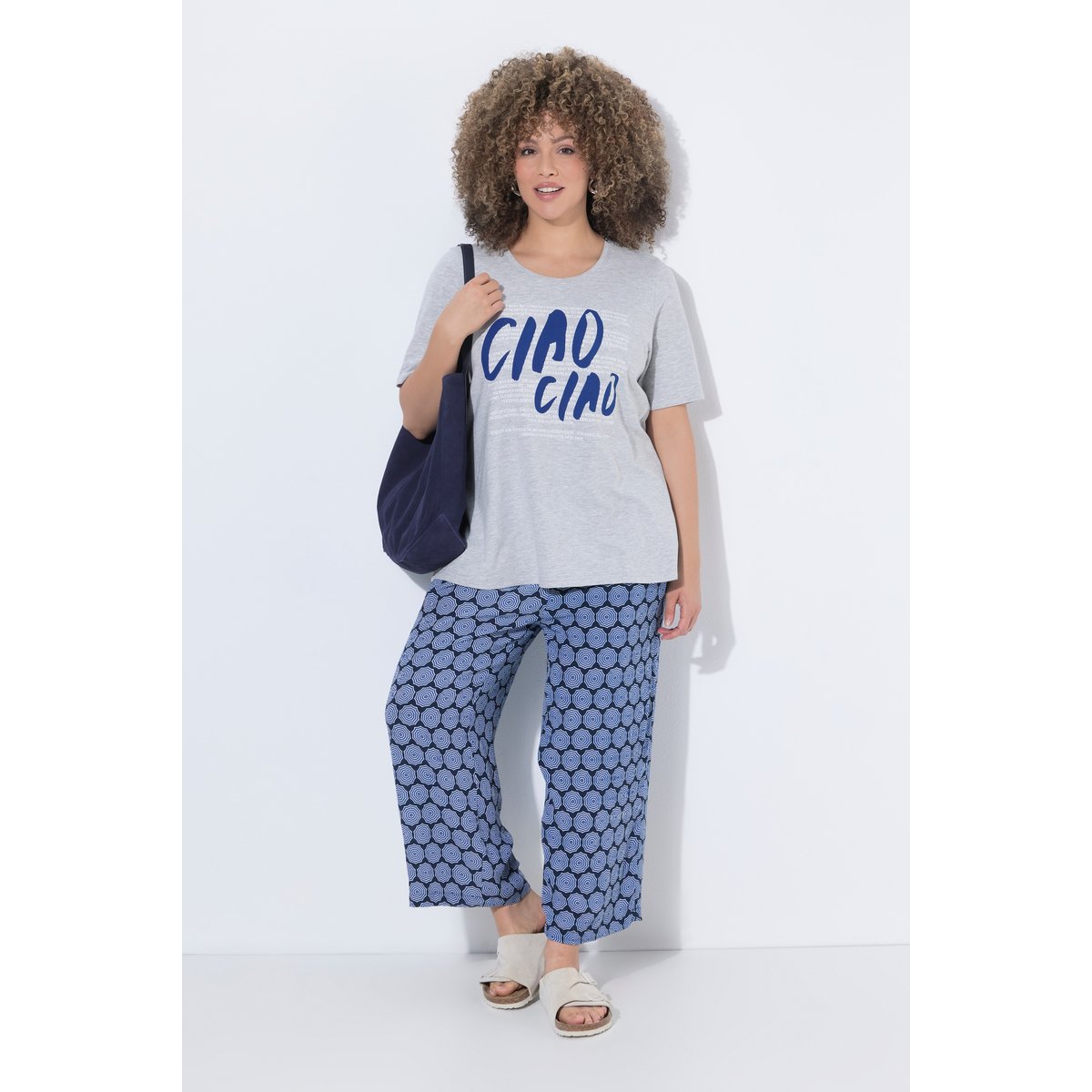 T-shirt Ciao Ciao gris clair chiné, ULLA POPKEN