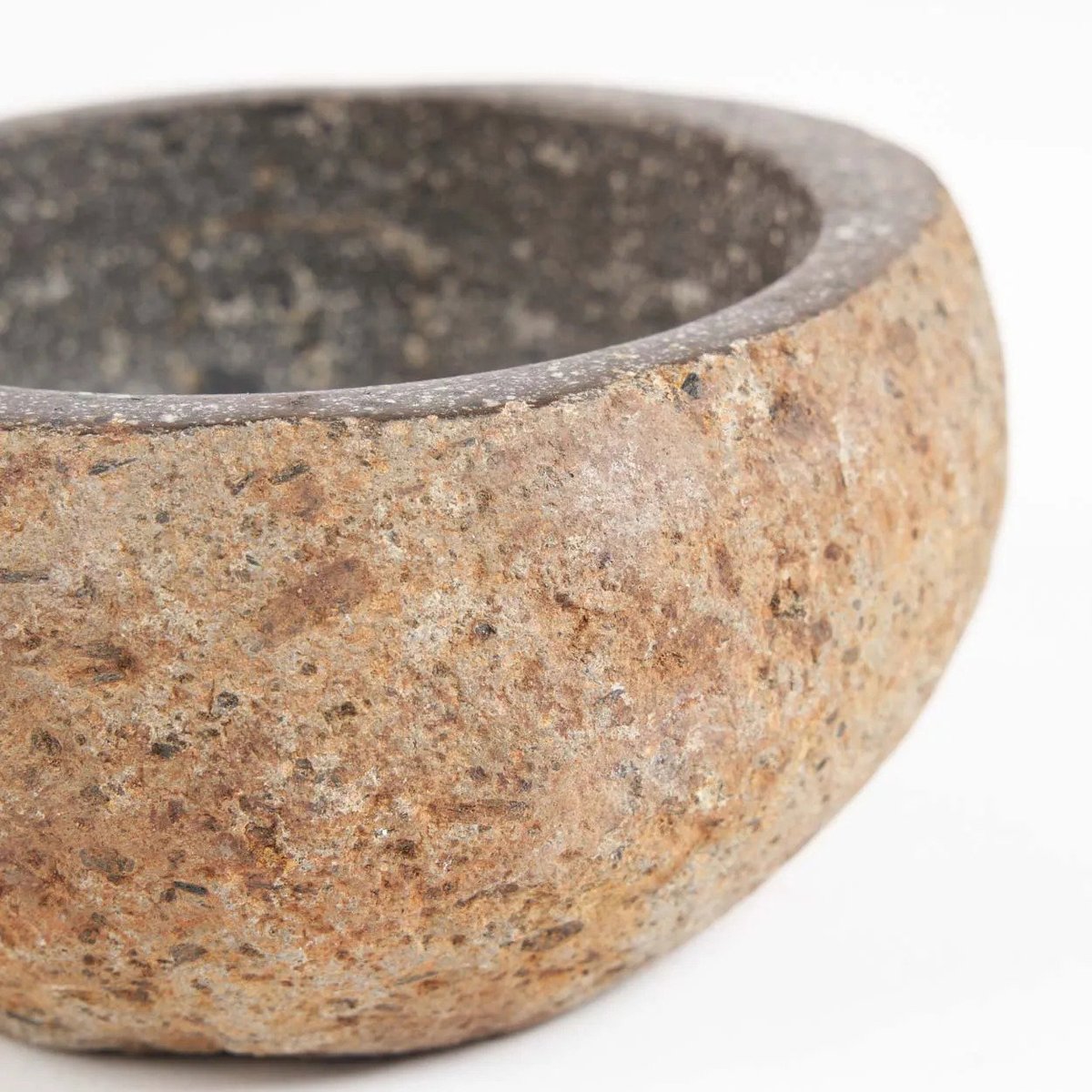 Bol en pierre de rivière RIVER STONE noir, BAZAR BIZAR
