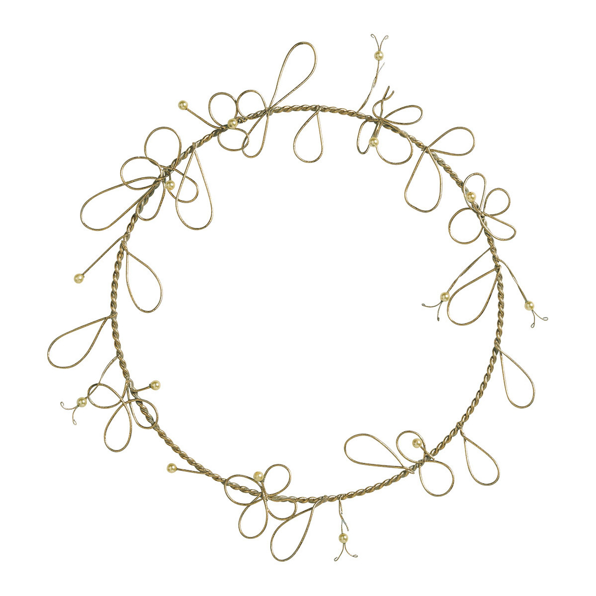 Couronne Perle - ø 40 cm laiton, MATHILDE M