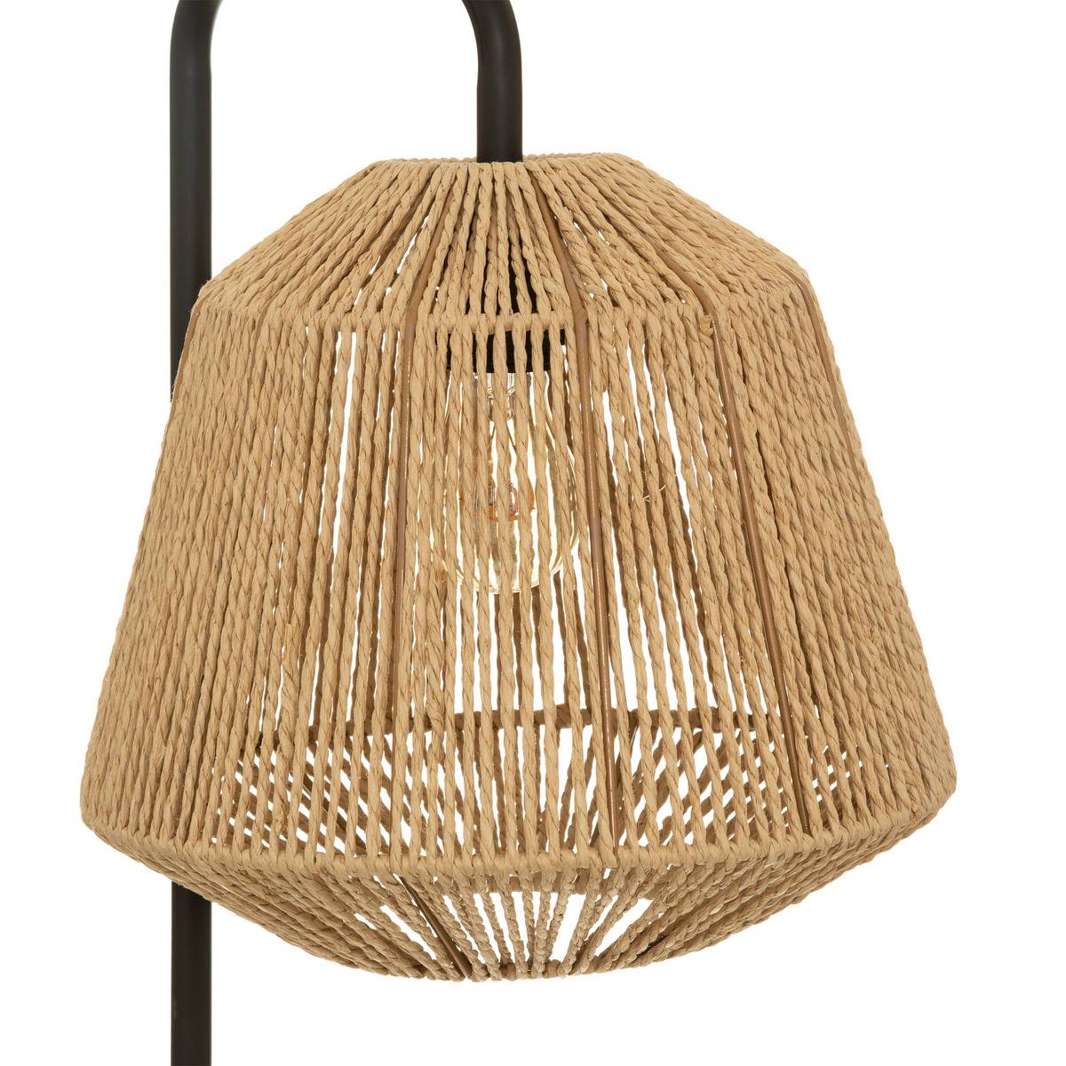 Lampadaire corde tressée JILY beige, ATMOSPHERA