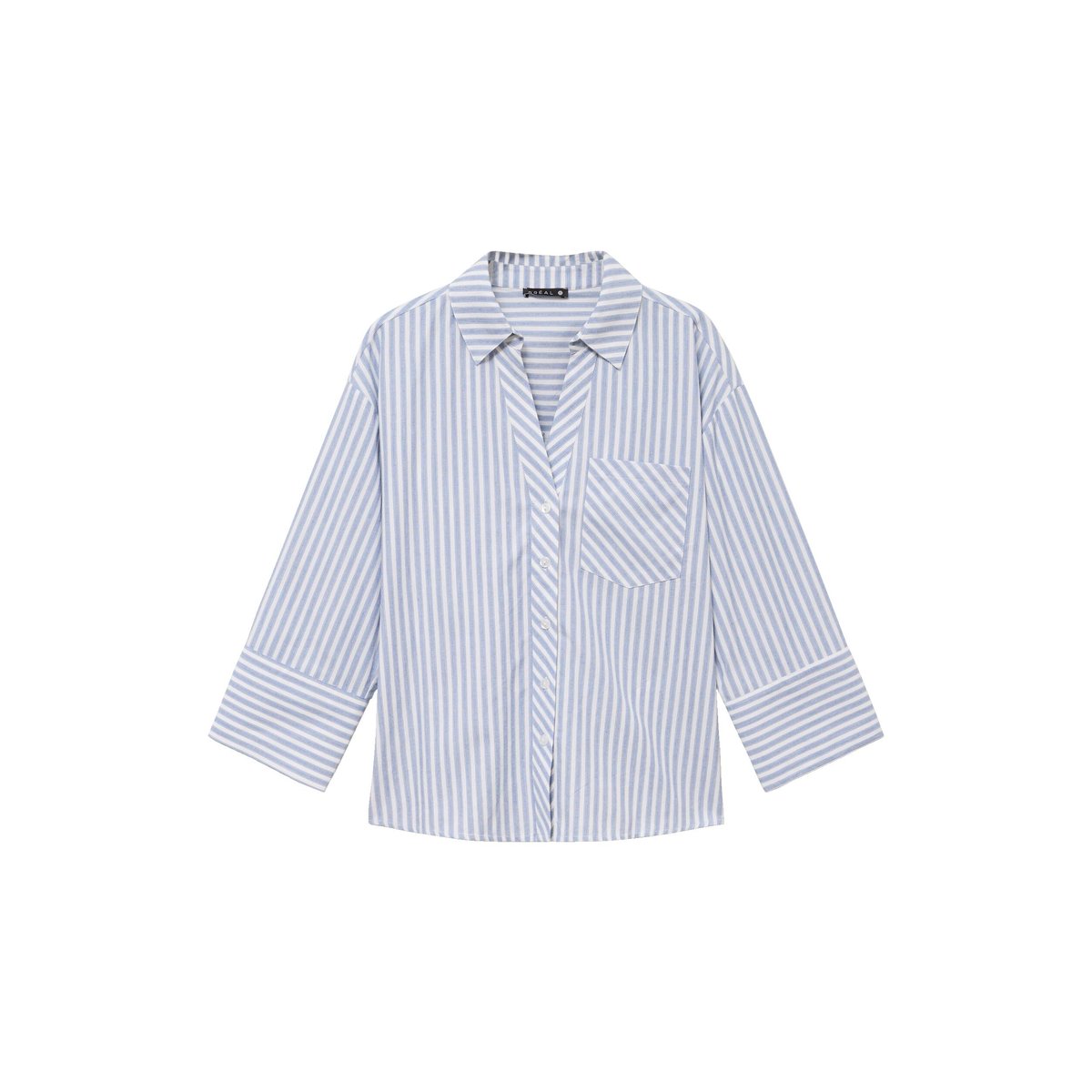 Chemise manches 3/4 bleu, BREAL