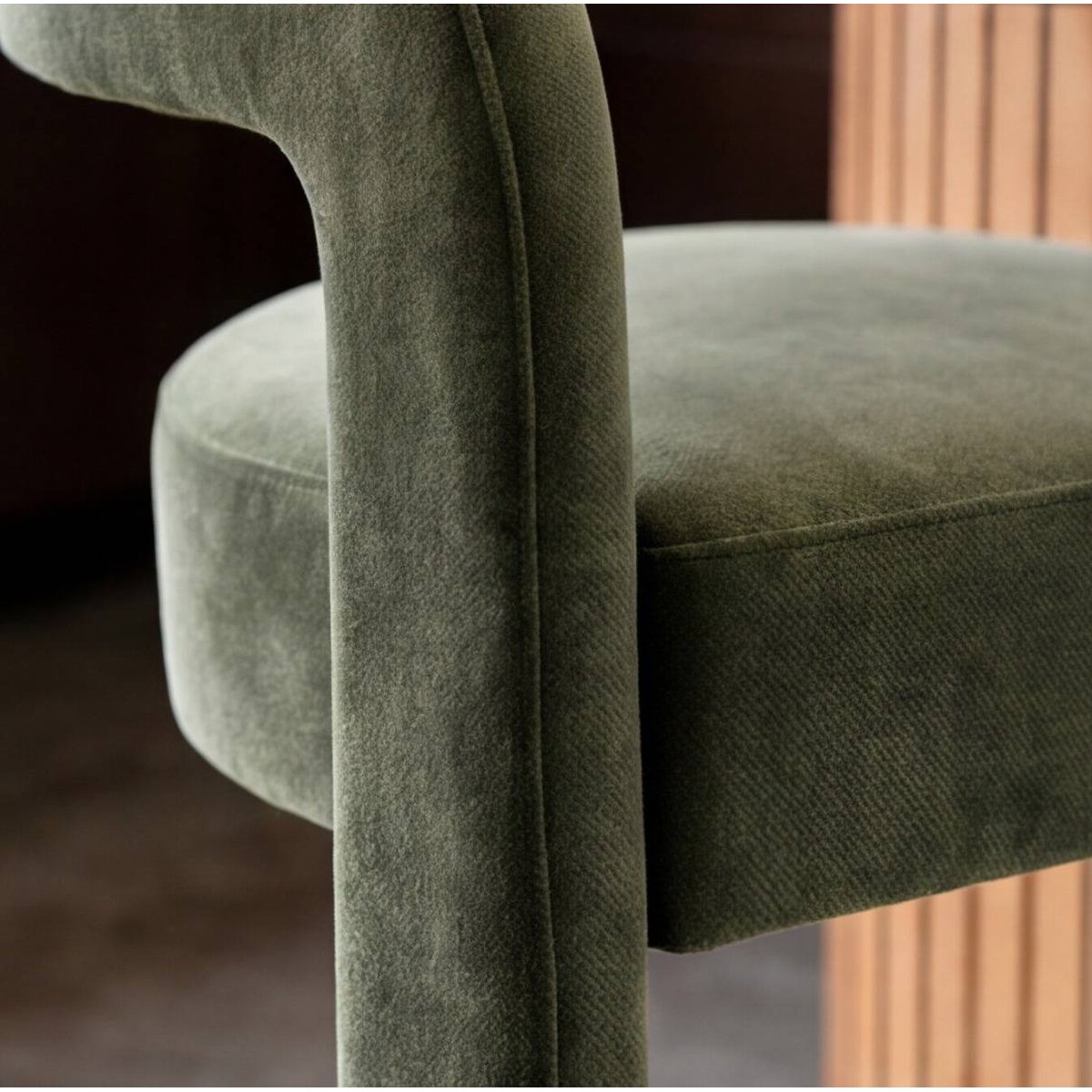 Lot de 2 tabourets de bar en tissu JORAH vert, MADE IN MEUBLES 