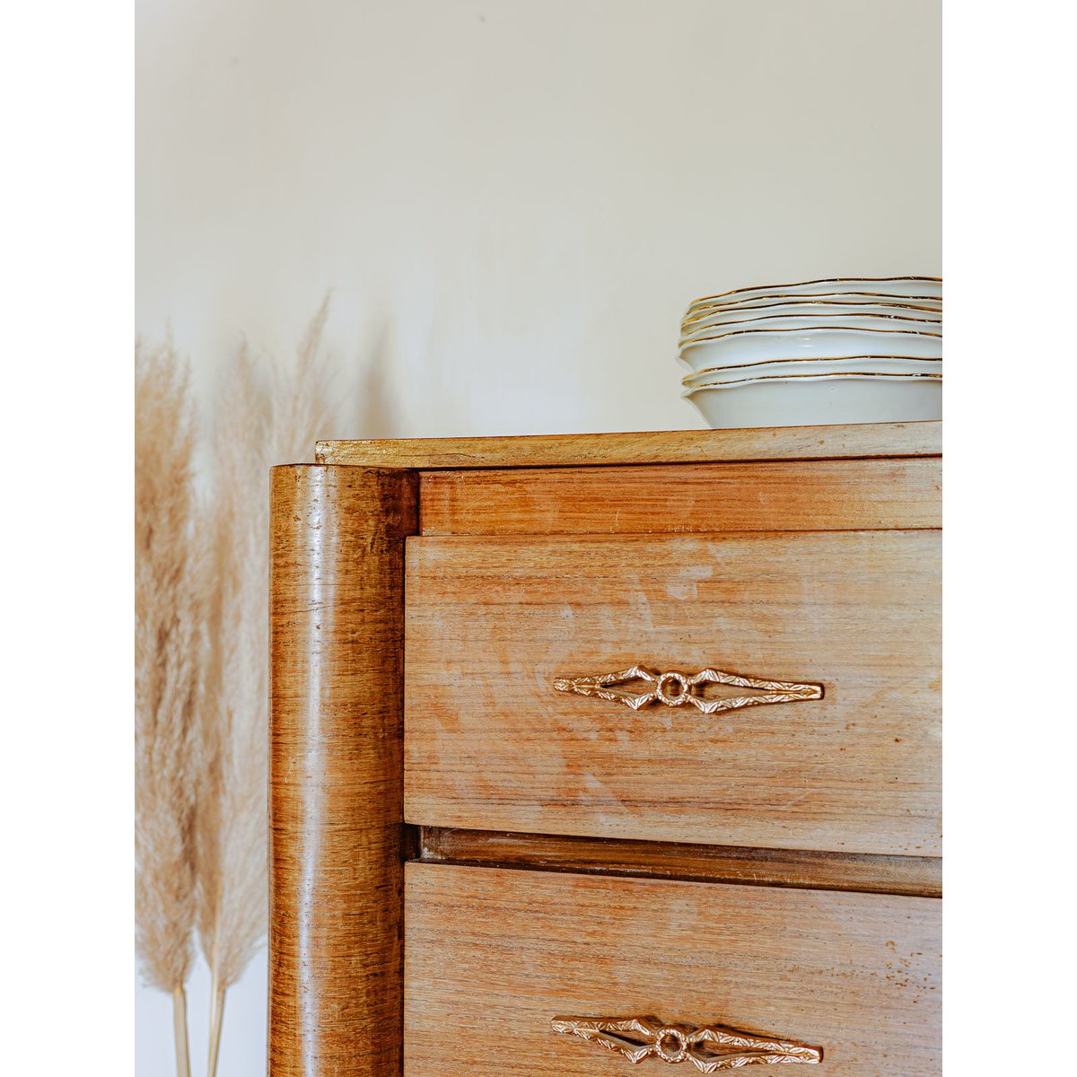 Commode en bois classique art déco Olga N°692 - Bon état bois clair, DEBONGOUT